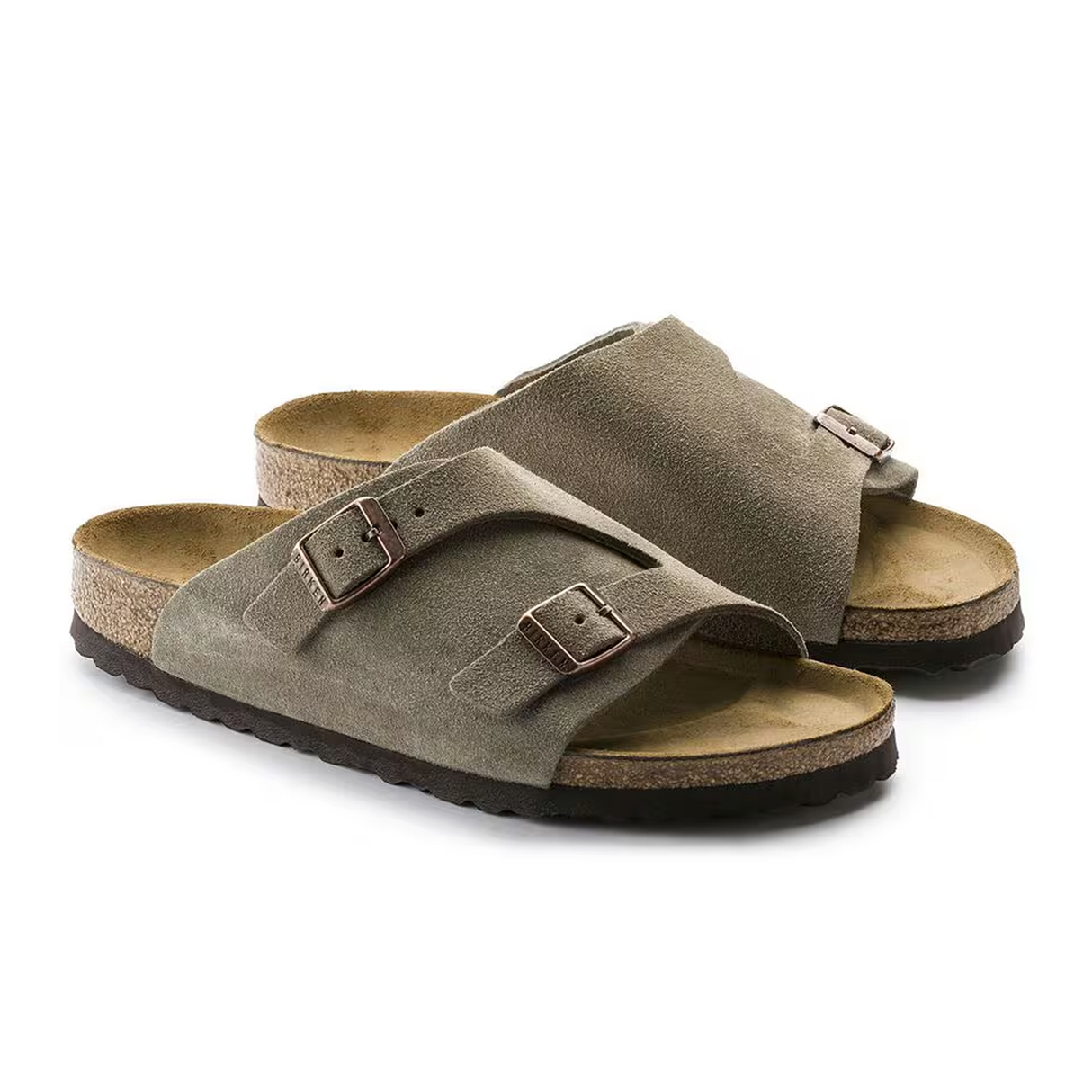 Birkenstock Zurich Slide Sandal (Men) - Taupe Suede Sandal - Slide - The Heel Shoe Fitters