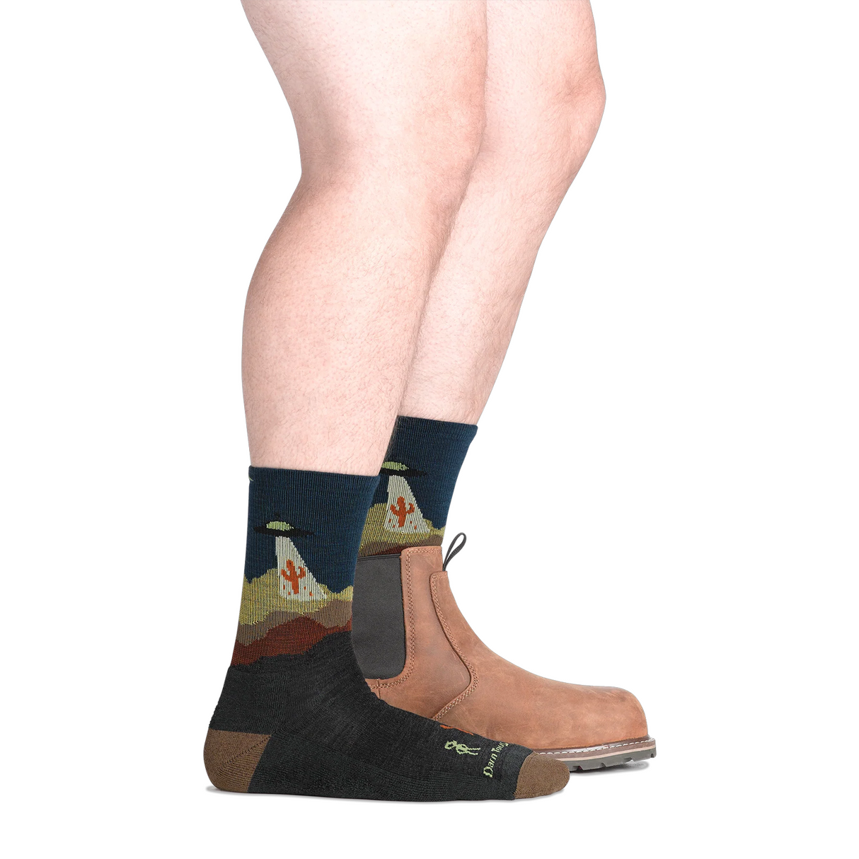 Darn Tough Socks Spaced Out Lightweight Cushion Crew (Men) - Charcoal Accessories - Socks - Performance - The Heel Shoe Fitters