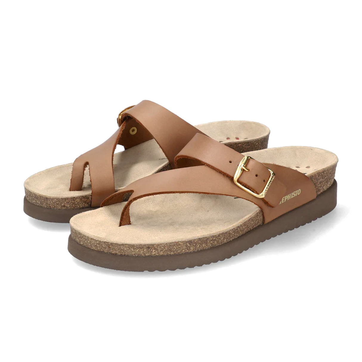 Mephisto Helen Sandal (Women) - Camel Scratch Sandal - Thong - The Heel Shoe Fitters
