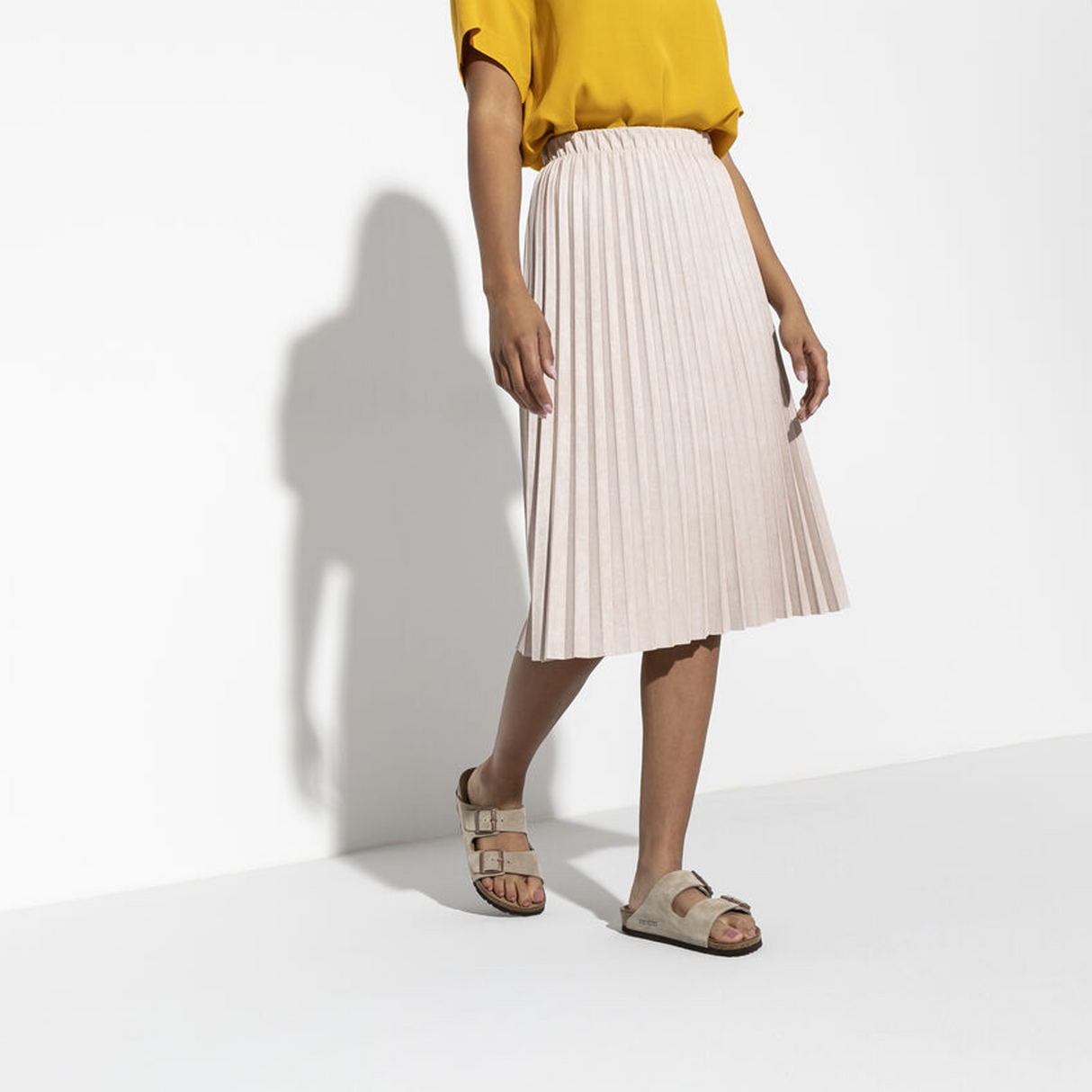 Birkenstock Arizona Slide Sandal (Unisex) - Taupe Suede Sandal - Slide - The Heel Shoe Fitters