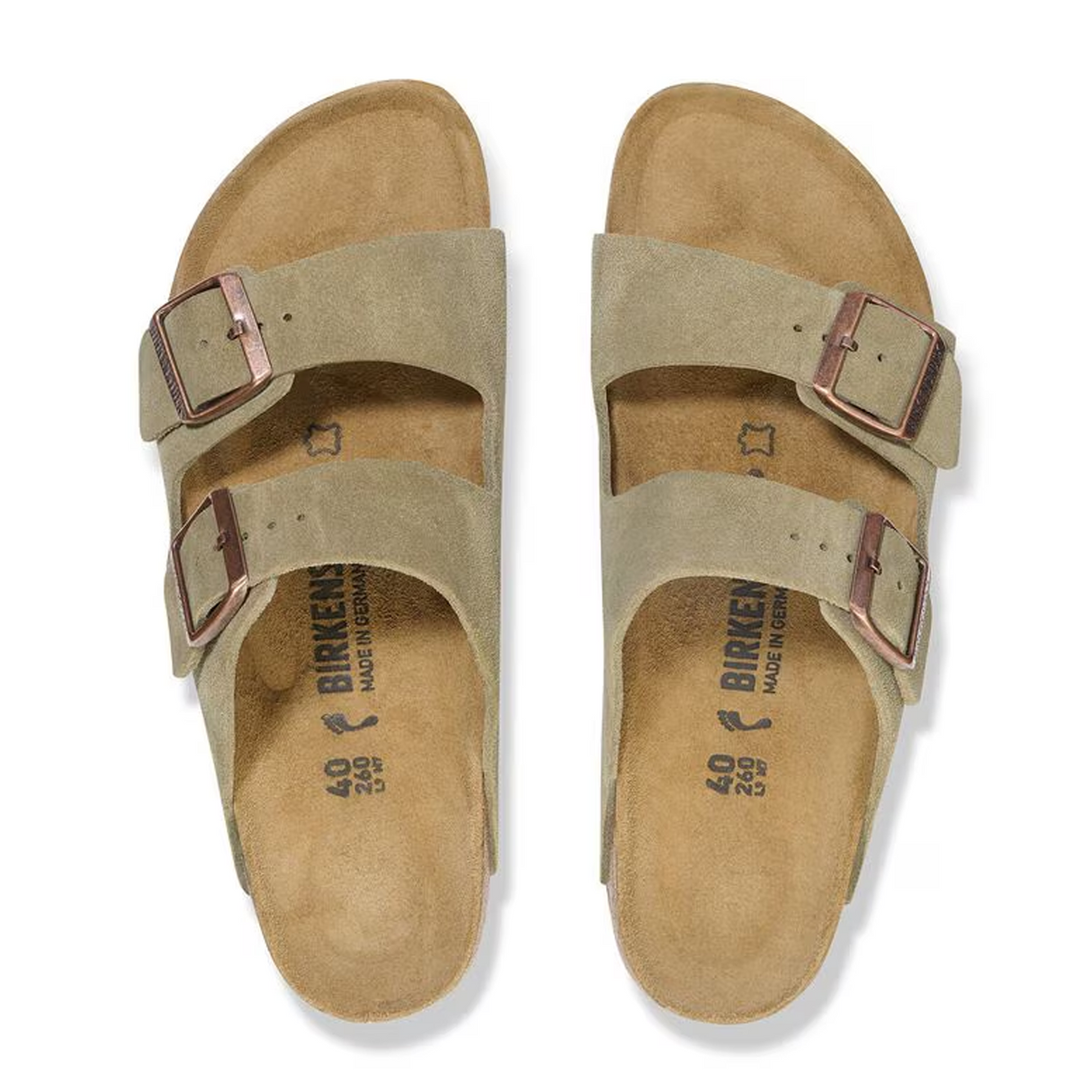 Birkenstock Arizona Slide Sandal (Unisex) - Taupe Suede Sandal - Slide - The Heel Shoe Fitters