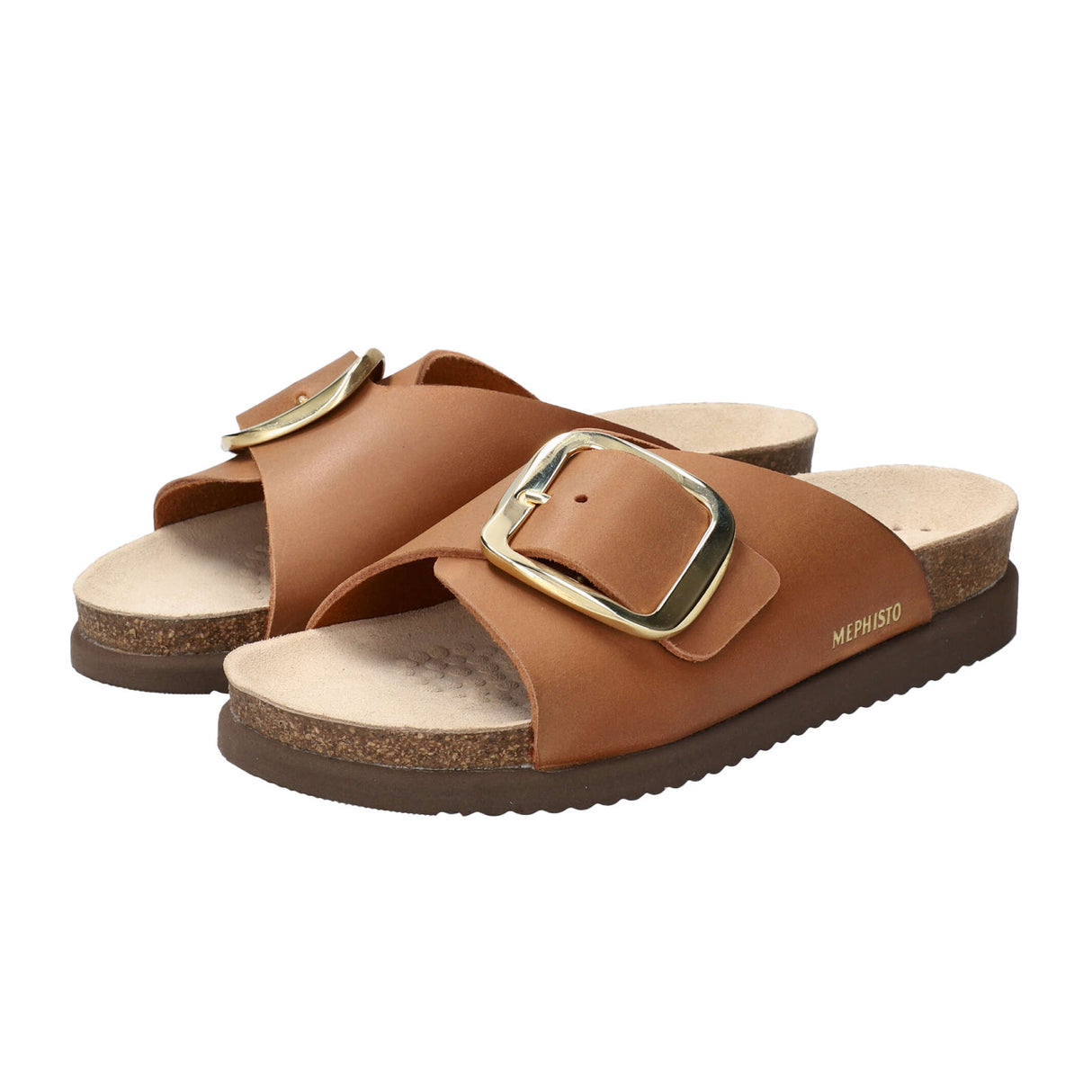 Mephisto Hariana Slide Sandal (Women) - Camel Scratch Sandal - Slide - The Heel Shoe Fitters