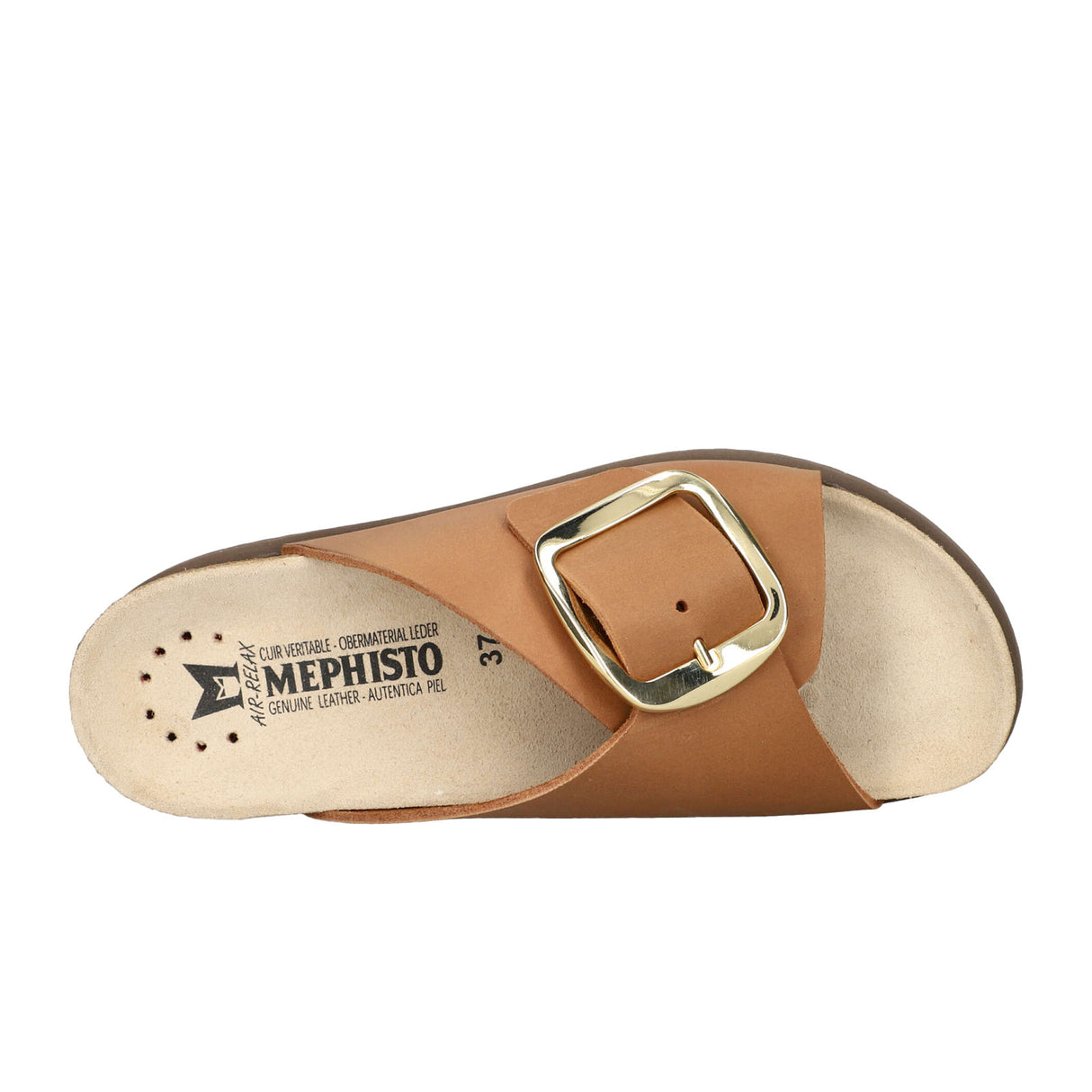 Mephisto Hariana Slide Sandal (Women) - Camel Scratch Sandal - Slide - The Heel Shoe Fitters