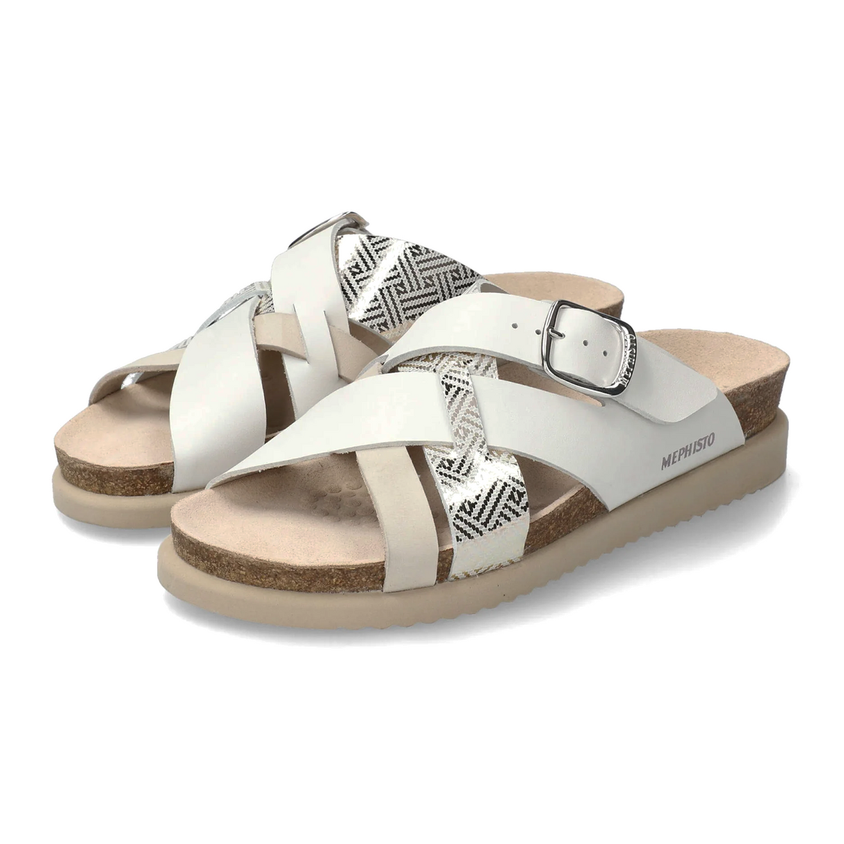Mephisto Hida Slide Sandal (Women) - Fog Sandalbuck