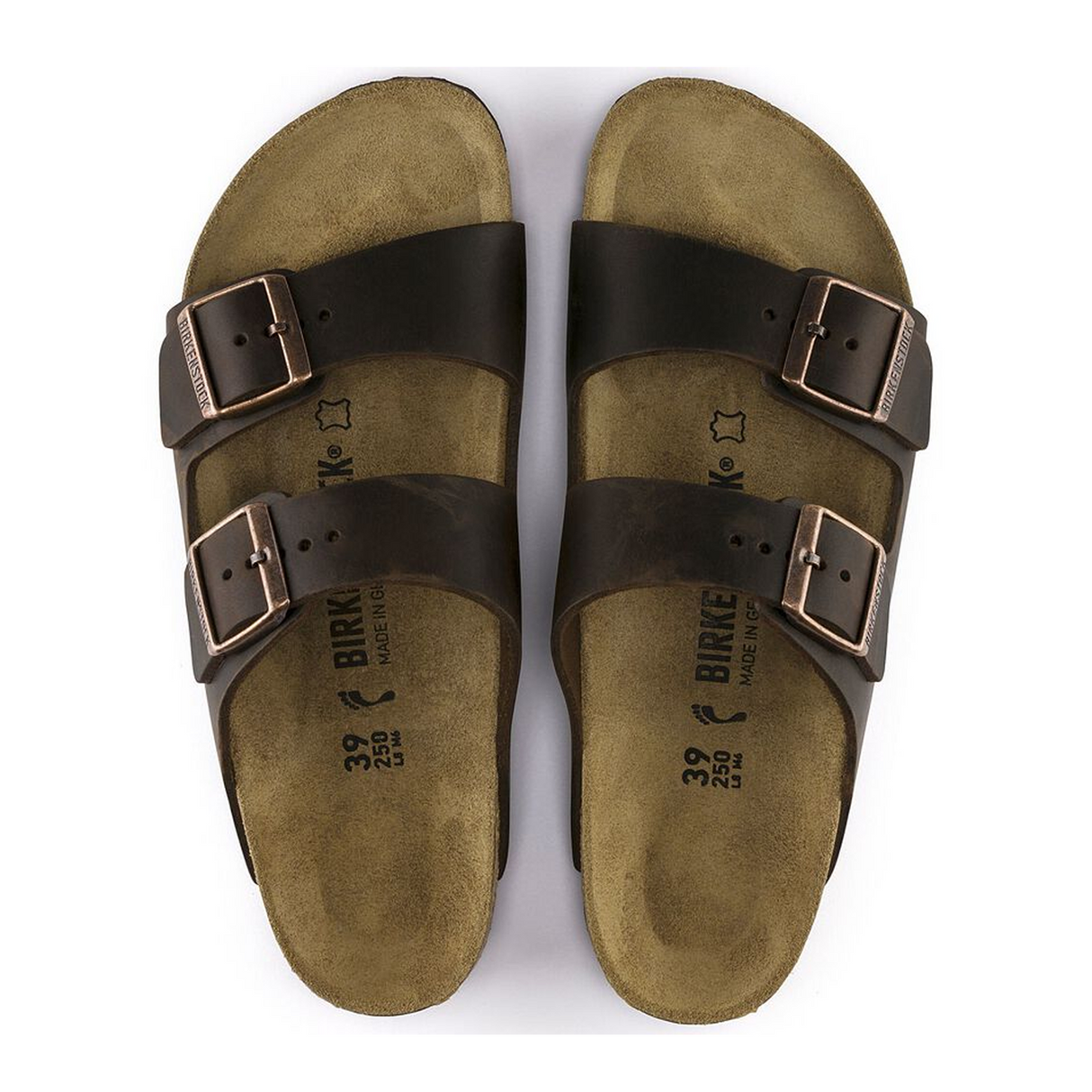 Birkenstock Arizona Narrow Slide Sandal (Unisex) - Habana Oiled Leather Sandal - Slide - The Heel Shoe Fitters