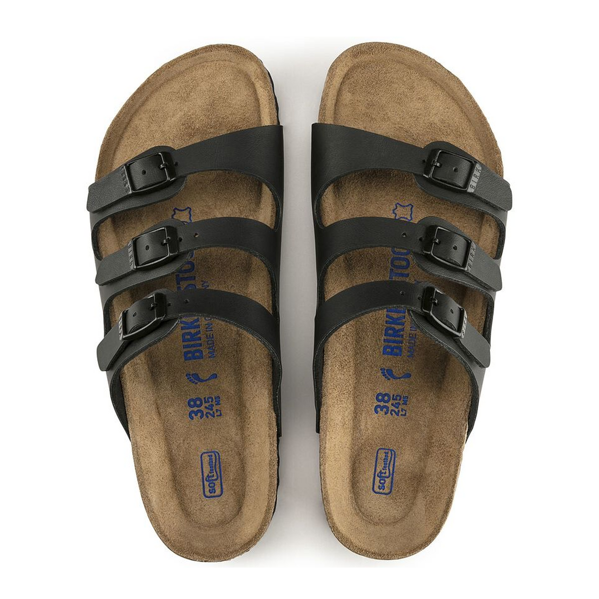 Birkenstock Florida Soft Footbed Narrow Slide Sandal (Women) - Black Birko-Flor Sandal - Slide - The Heel Shoe Fitters