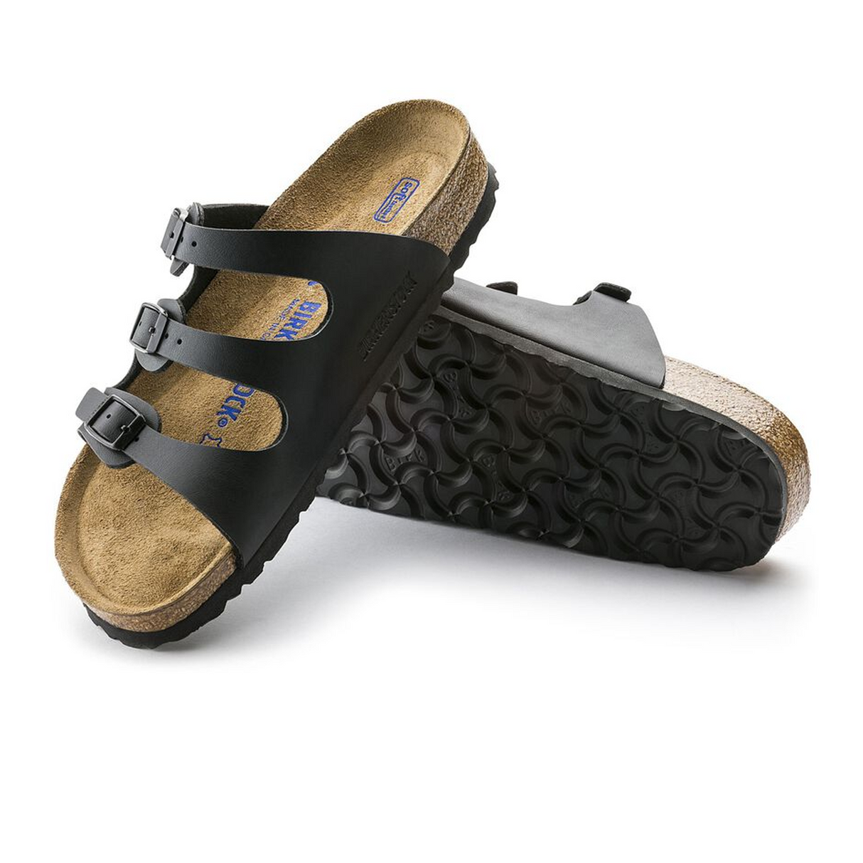 Birkenstock Florida Soft Footbed Slide Sandal (Women) - Black Birko-Flor Sandal - Slide - The Heel Shoe Fitters