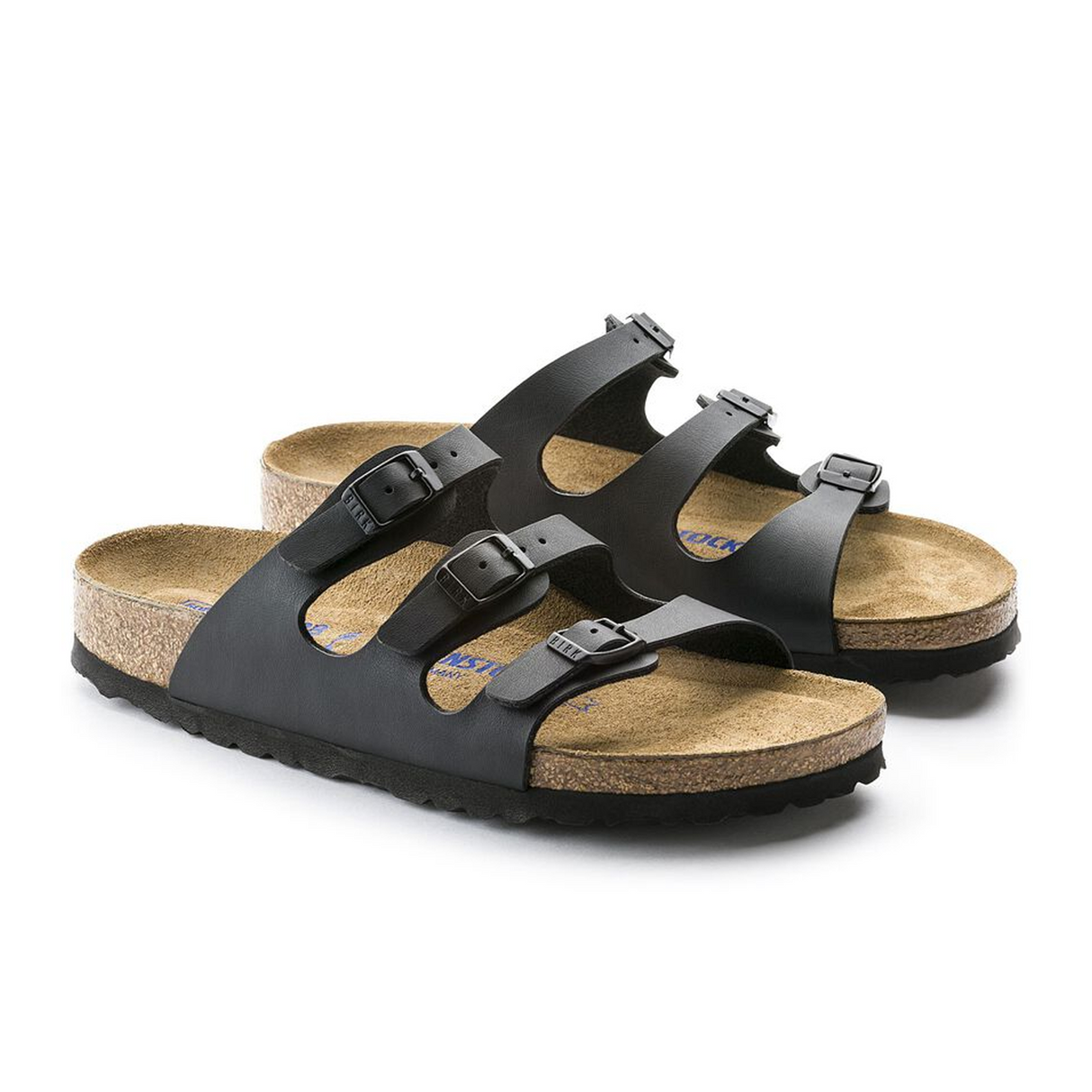 Birkenstock Florida Soft Footbed Slide Sandal (Women) - Black Birko-Flor Sandal - Slide - The Heel Shoe Fitters