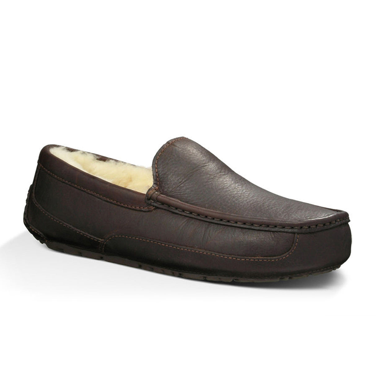 UGG® Ascot Leather Slipper (Men) - Dark Spice Dress-Casual - Slipper - The Heel Shoe Fitters