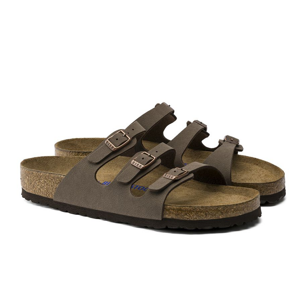 Birkenstock Florida Soft Footbed Slide Sandal (Women) - Mocha Birkibuc Sandal - Slide - The Heel Shoe Fitters