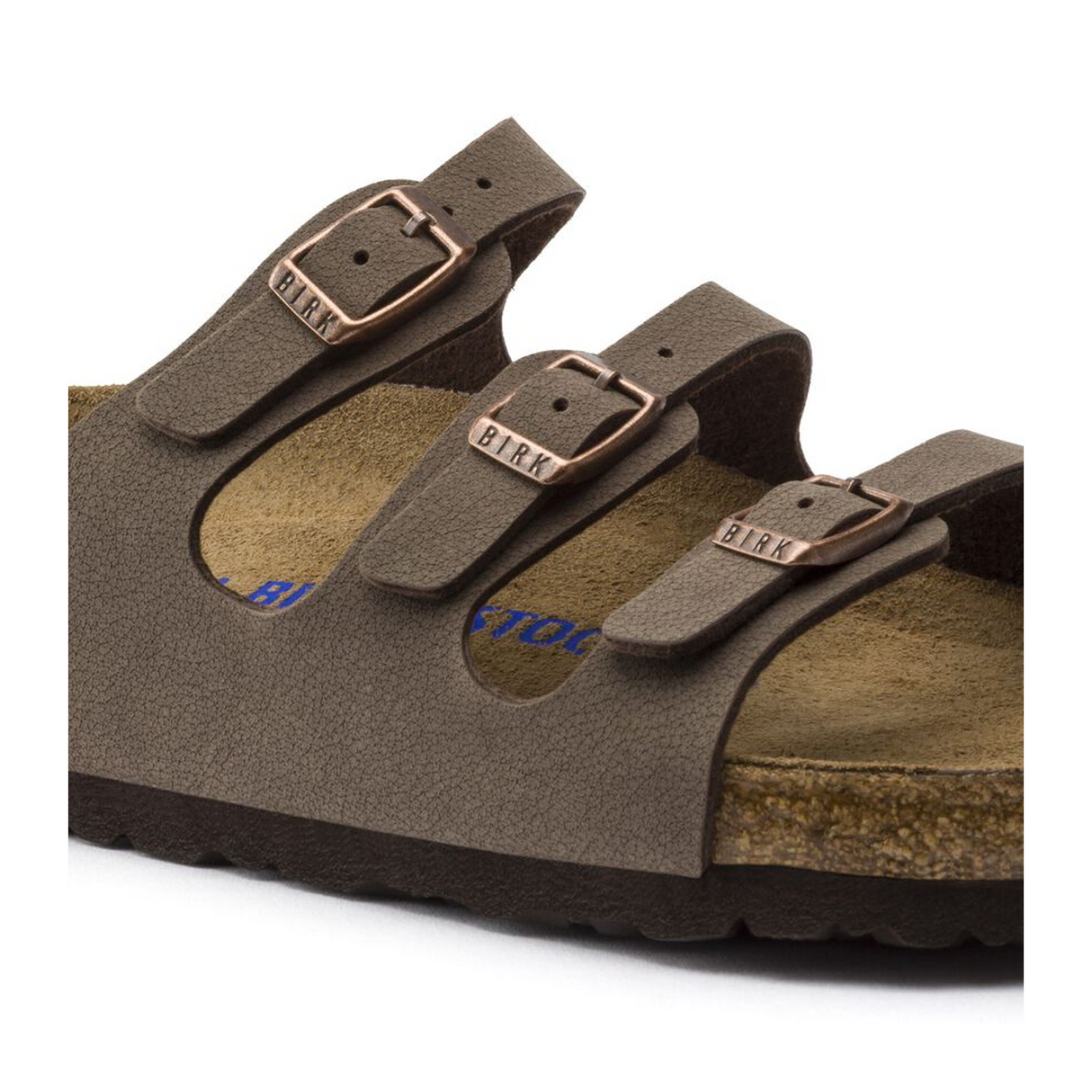 Birkenstock Florida Soft Footbed Slide Sandal (Women) - Mocha Birkibuc Sandal - Slide - The Heel Shoe Fitters