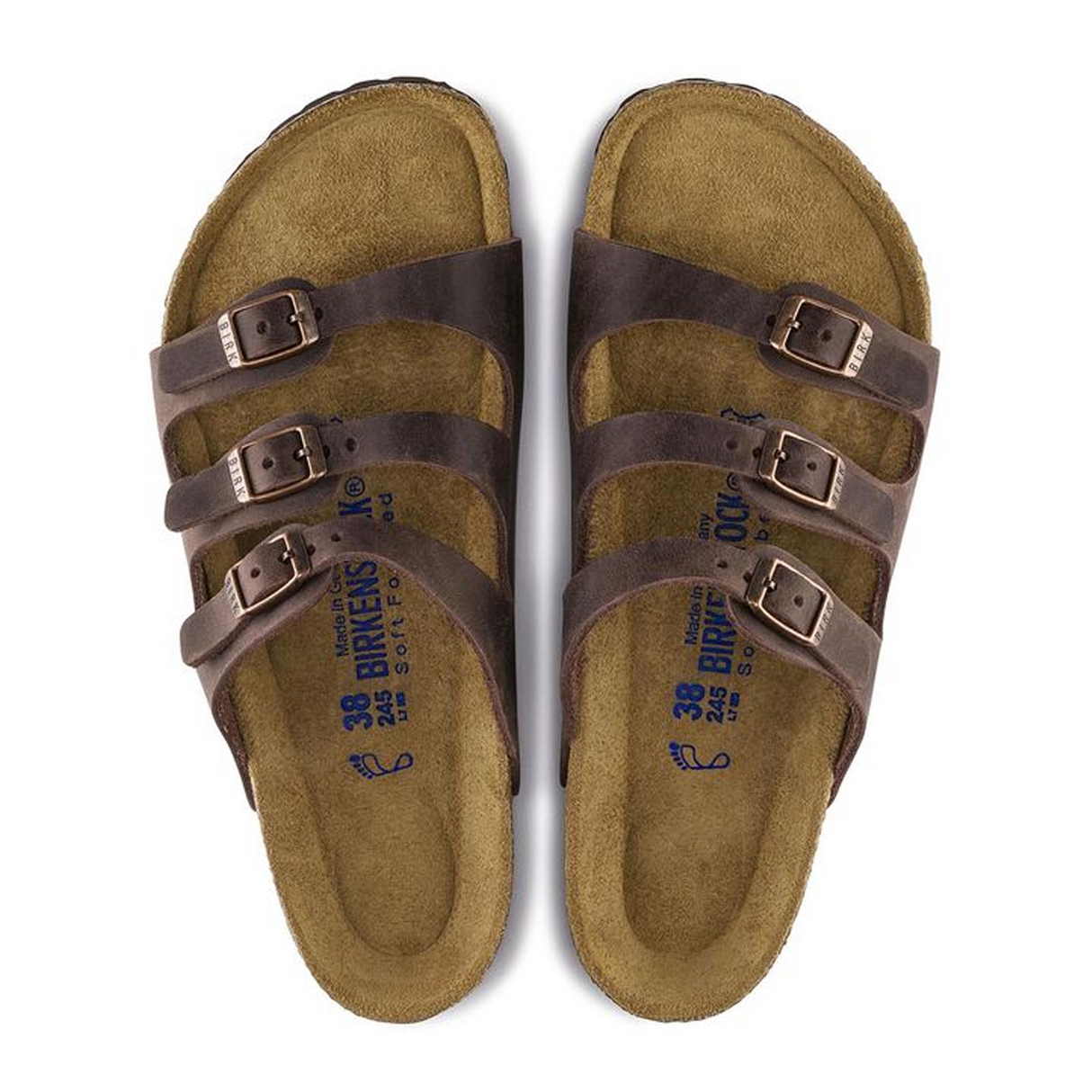 Birkenstock Florida Soft Footbed Slide Sandal (Women) - Habana Oiled Leather Sandal - Slide - The Heel Shoe Fitters