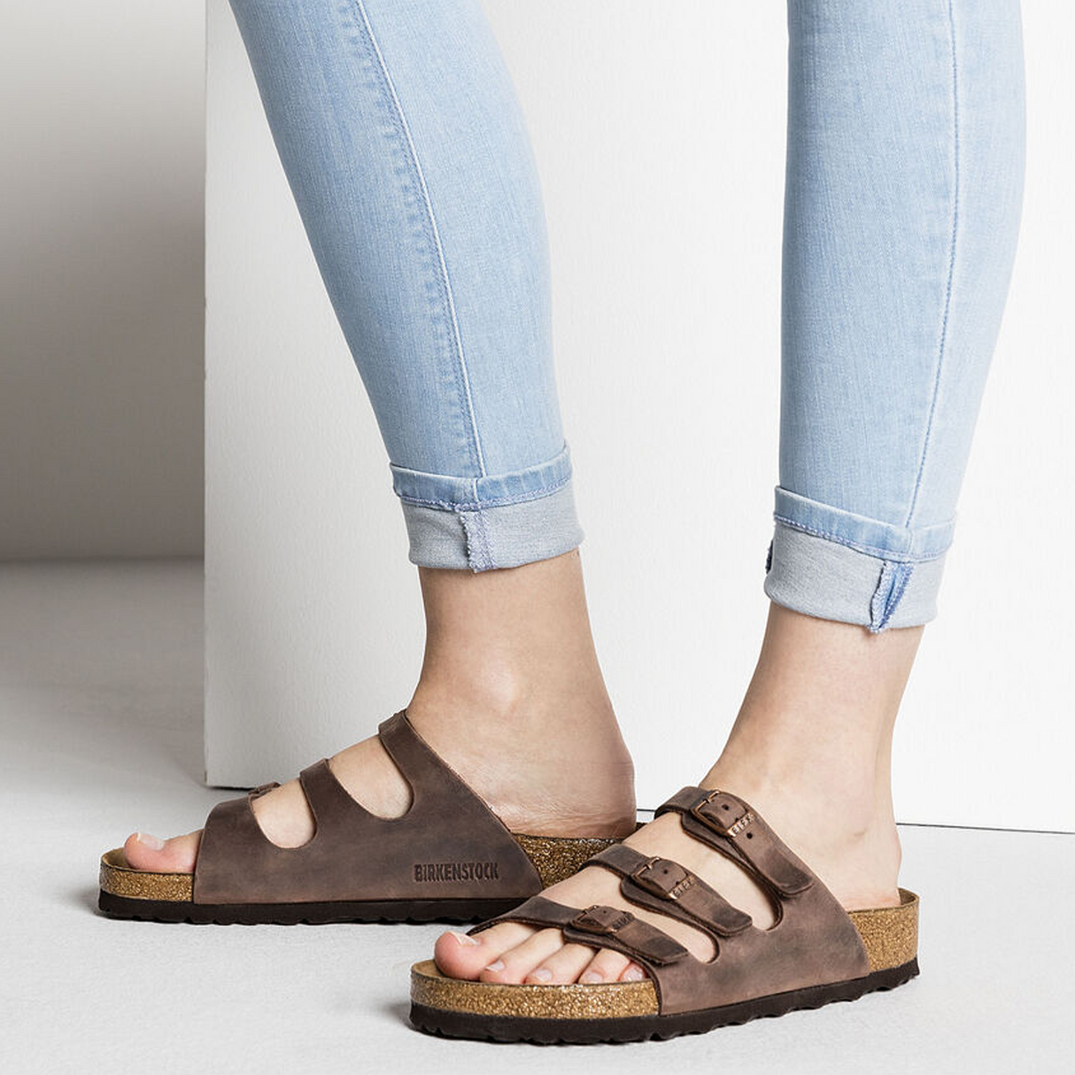 Birkenstock Florida Soft Footbed Slide Sandal (Women) - Habana Oiled Leather Sandal - Slide - The Heel Shoe Fitters