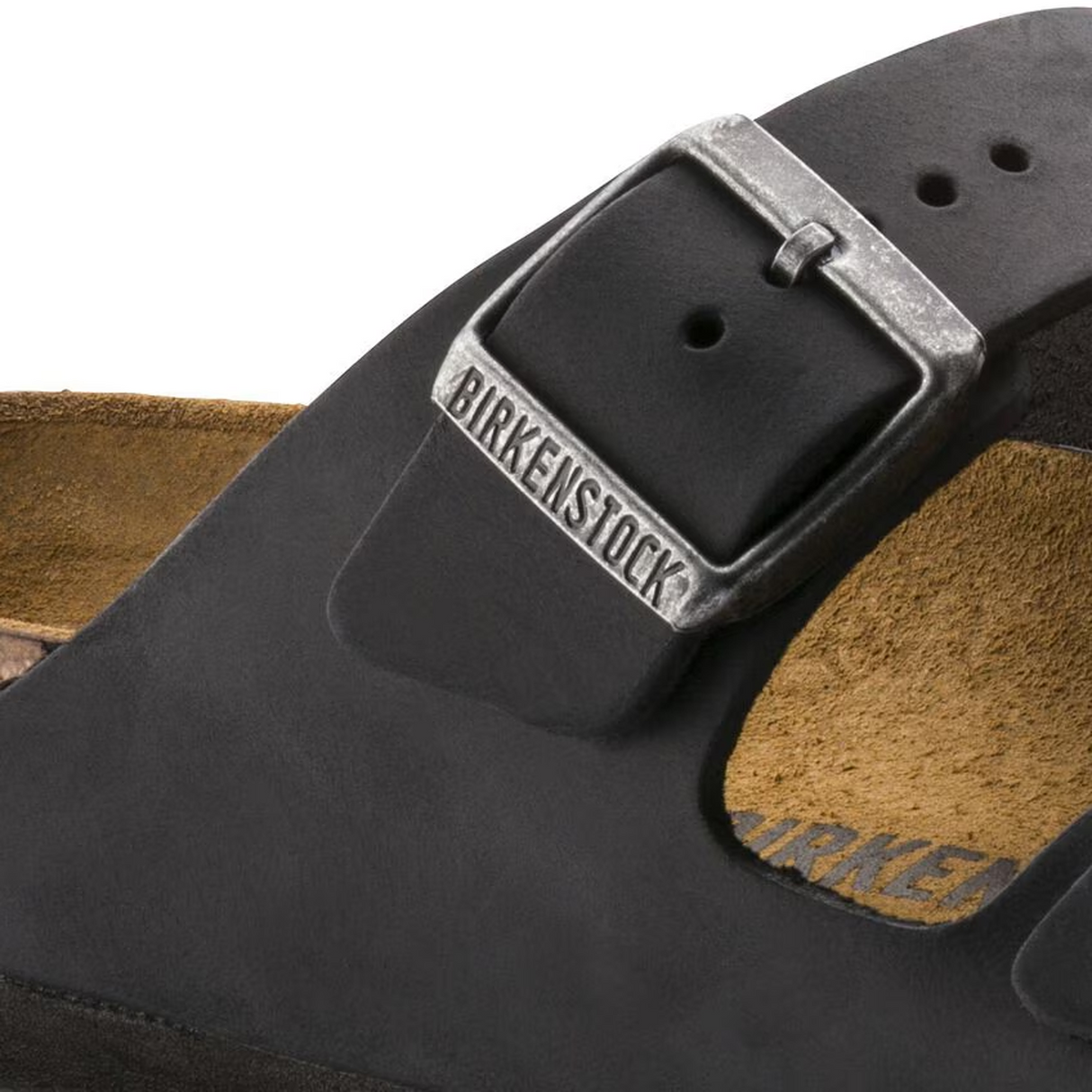 Birkenstock Arizona Slide Sandal (Unisex) - Black Oiled Leather Sandal - Slide - The Heel Shoe Fitters