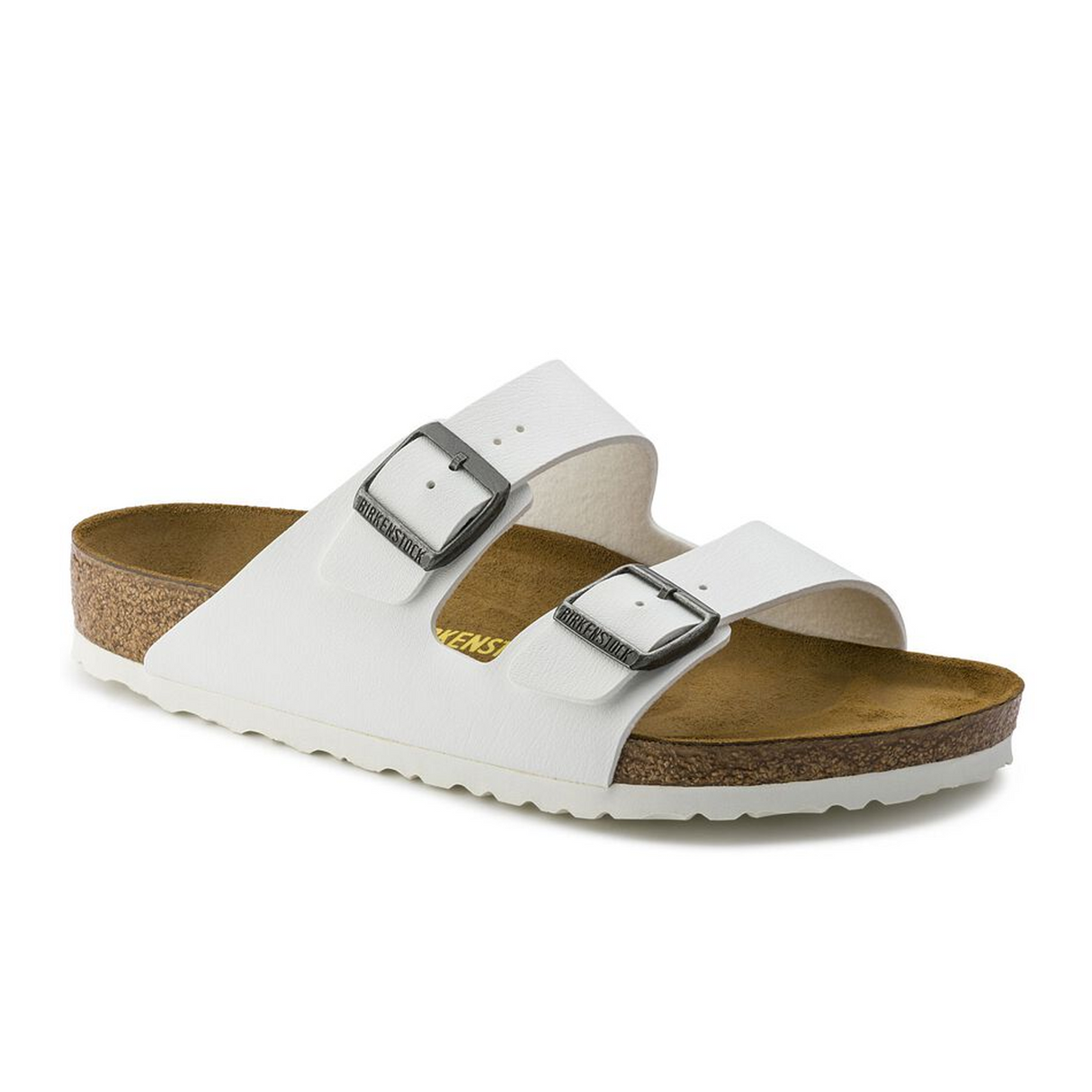 Birkenstock Arizona Slide Sandal (Unisex) - White Birko-Flor Sandal - Slide - The Heel Shoe Fitters