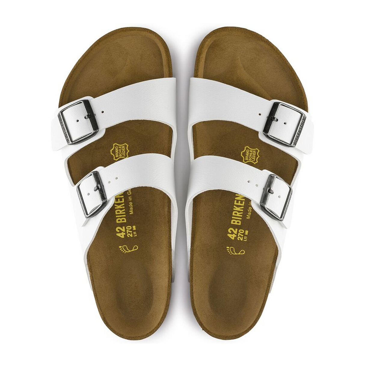 Birkenstock Arizona Narrow Slide Sandal (Women) - White Birko-Flor Sandal - Slide - The Heel Shoe Fitters