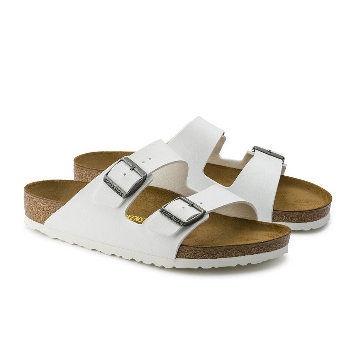 Birkenstock Arizona Narrow Slide Sandal (Women) - White Birko-Flor Sandal - Slide - The Heel Shoe Fitters