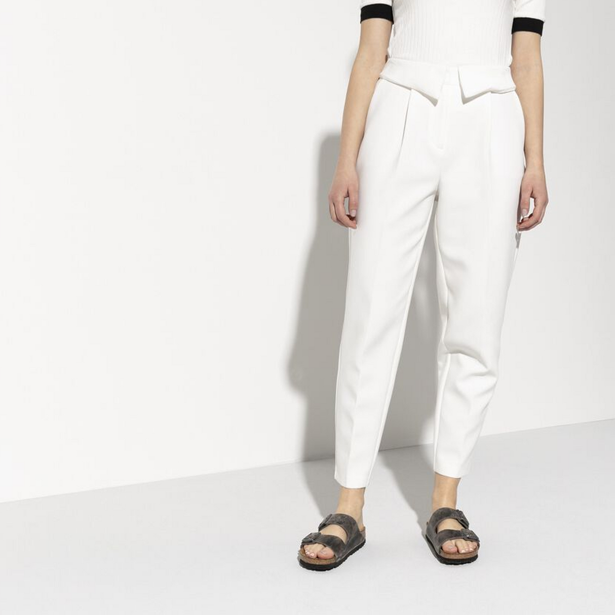 Birkenstock Arizona Soft Footbed Slide Sandal (Unisex) - Iron Oiled Leather Sandal - Slide - The Heel Shoe Fitters