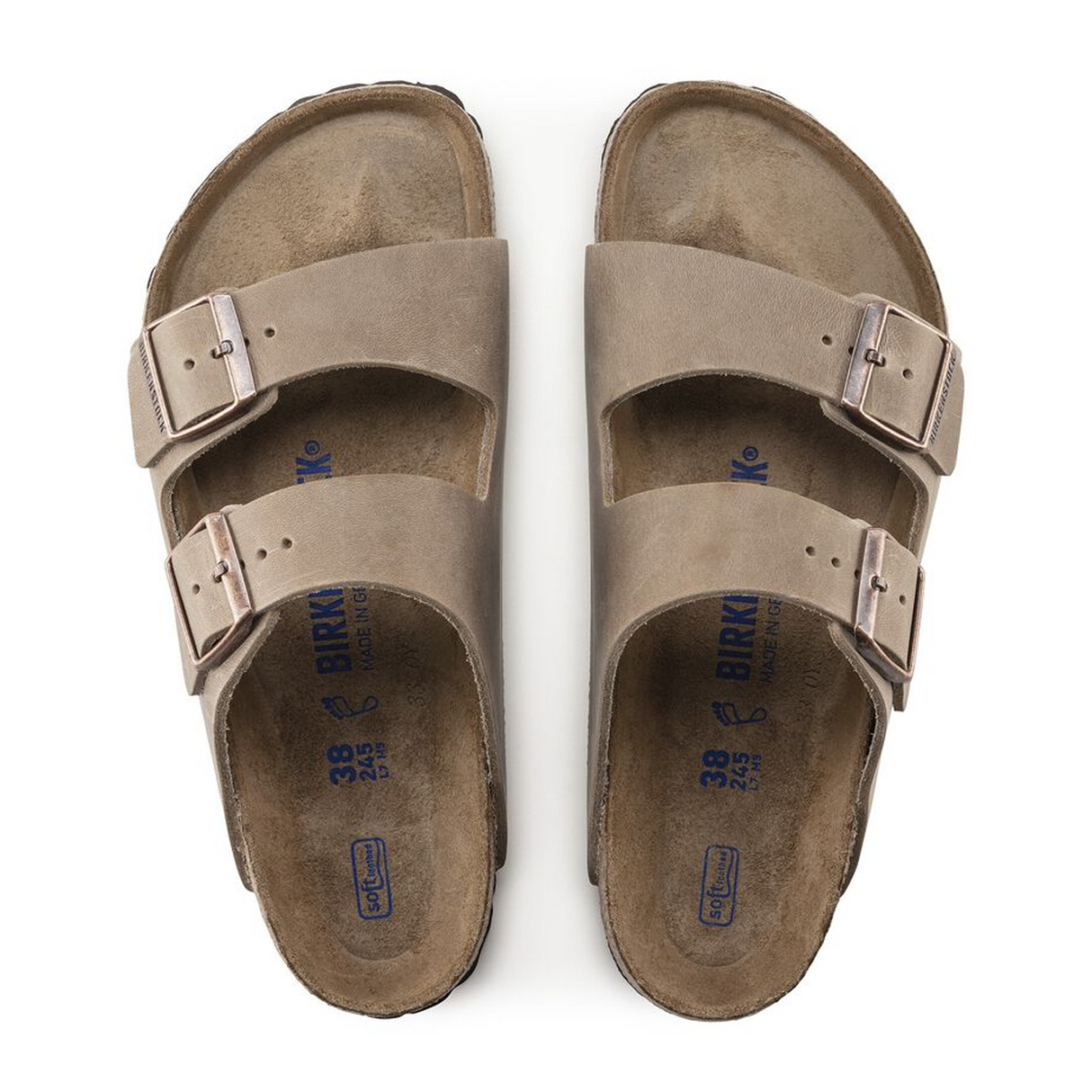 Birkenstock Arizona Soft Footbed Narrow Slide Sandal (Unisex) - Tobacco Oiled Leather Sandal - Slide - The Heel Shoe Fitters