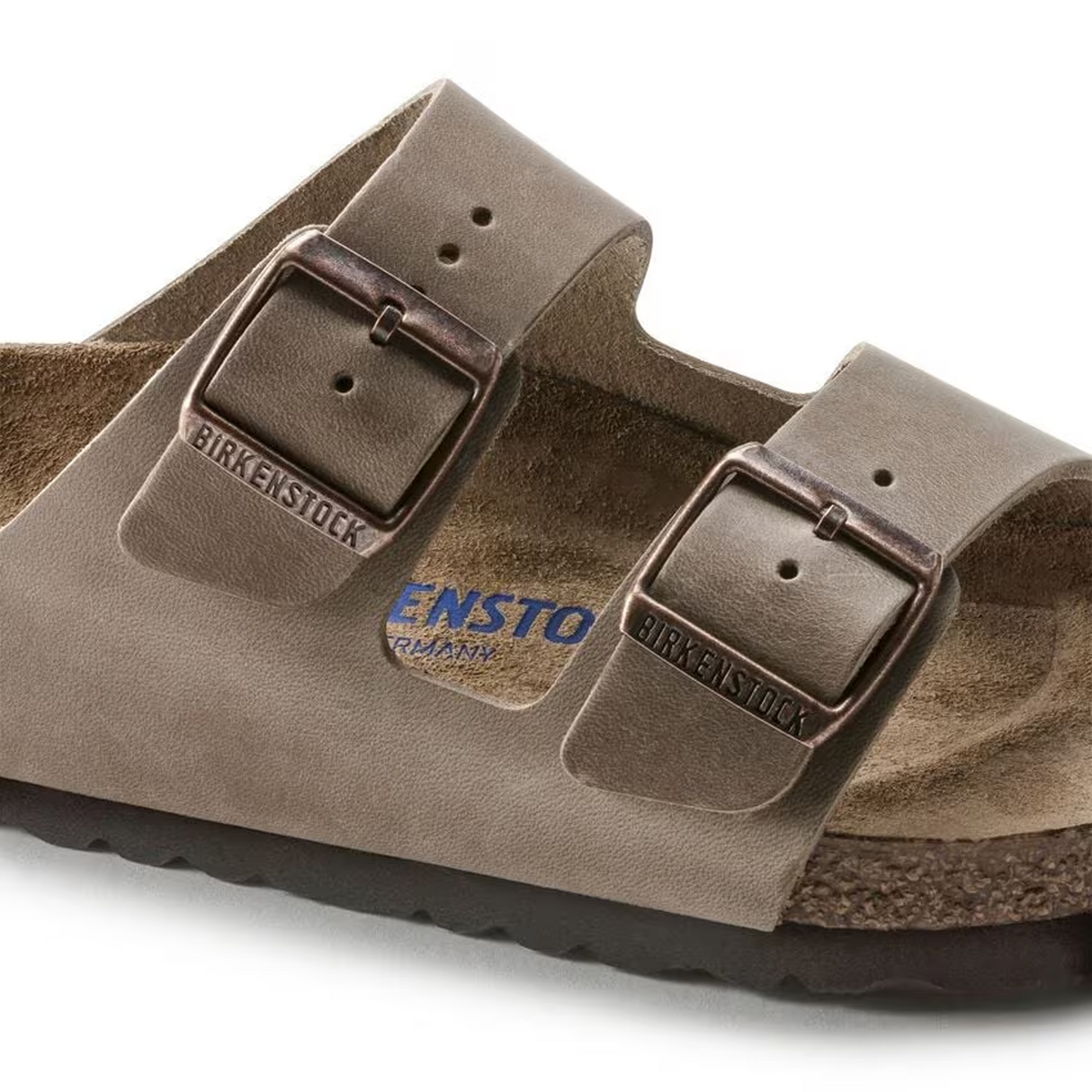 Birkenstock Arizona Soft Footbed Narrow Slide Sandal (Unisex) - Tobacco Oiled Leather Sandal - Slide - The Heel Shoe Fitters