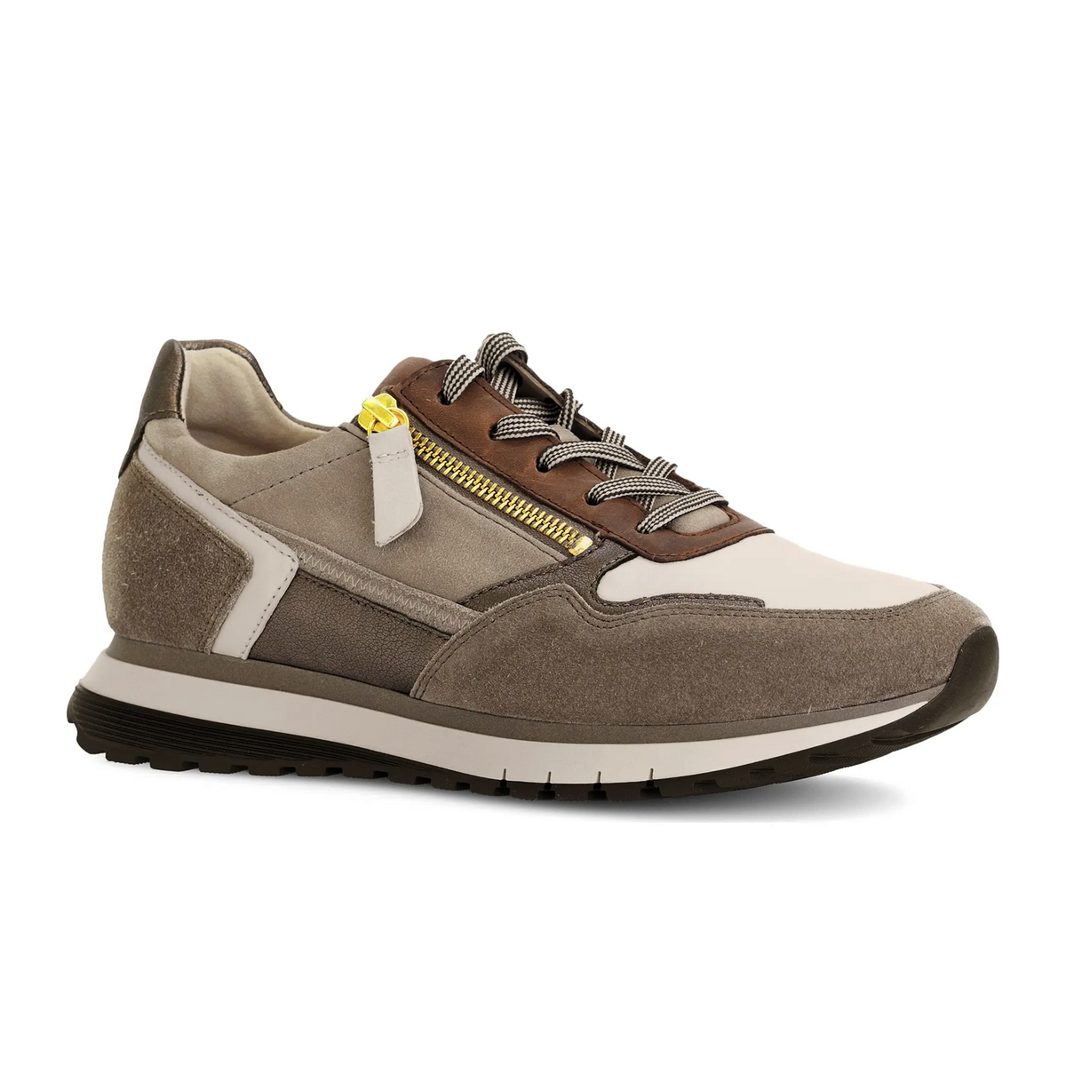 Gabor 378 Kinsey Sneaker (Women) - Latte/Farro/Champ Athletic - Casual - Slip On - The Heel Shoe Fitters