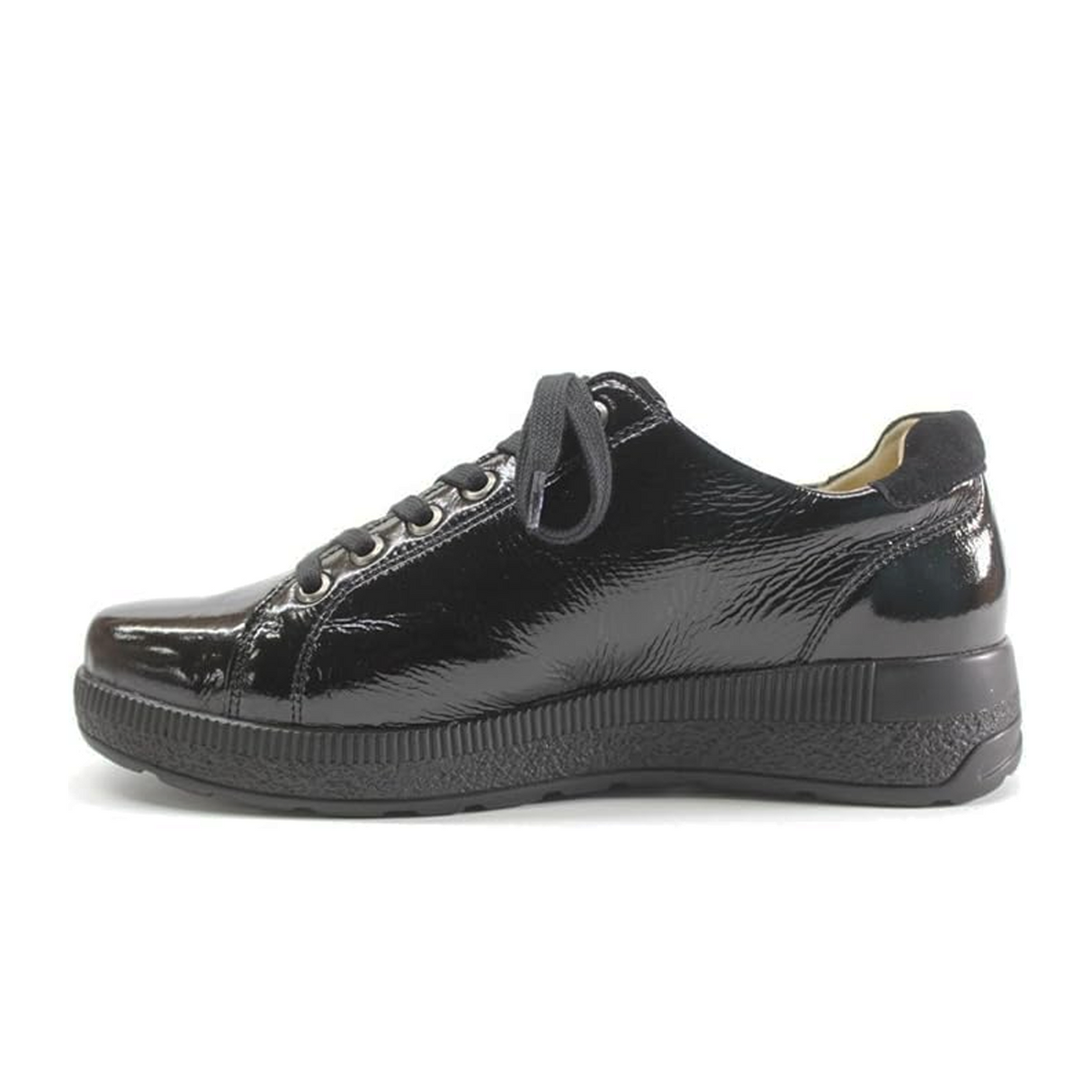 Fidelio Tuva Sneaker (Women) - Black Patent Athletic - Casual - Lace Up - The Heel Shoe Fitters