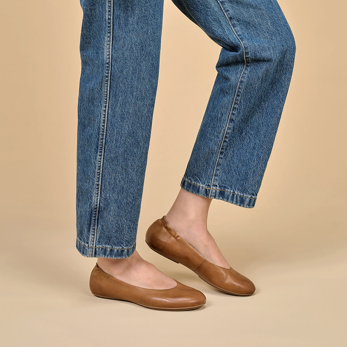 Dansko Mollie Flat (Women) - Luggage Nappa Dress-Casual - Flat - The Heel Shoe Fitters