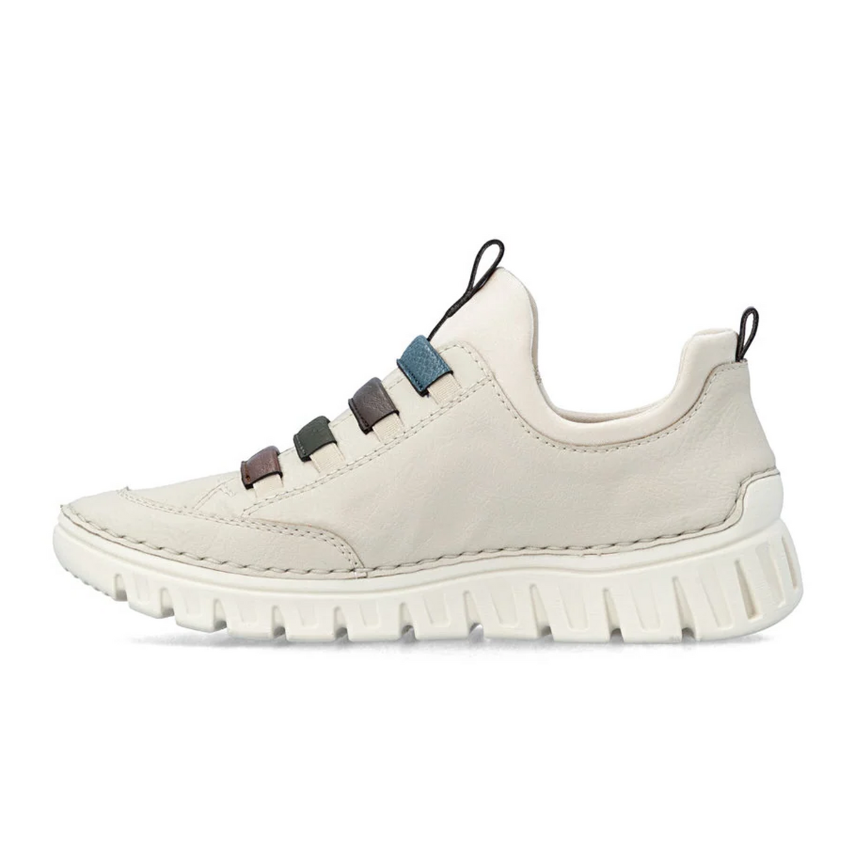 Rieker Angela 57550 Sneaker (Women) - Crema/Chestnut