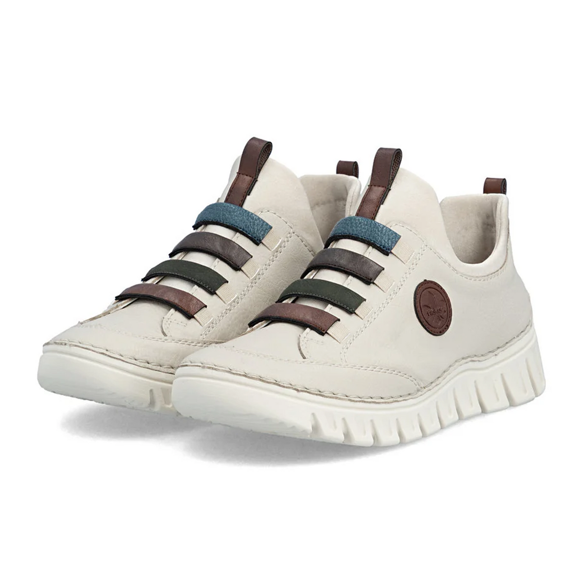 Rieker Angela 57550 Sneaker (Women) - Crema/Chestnut