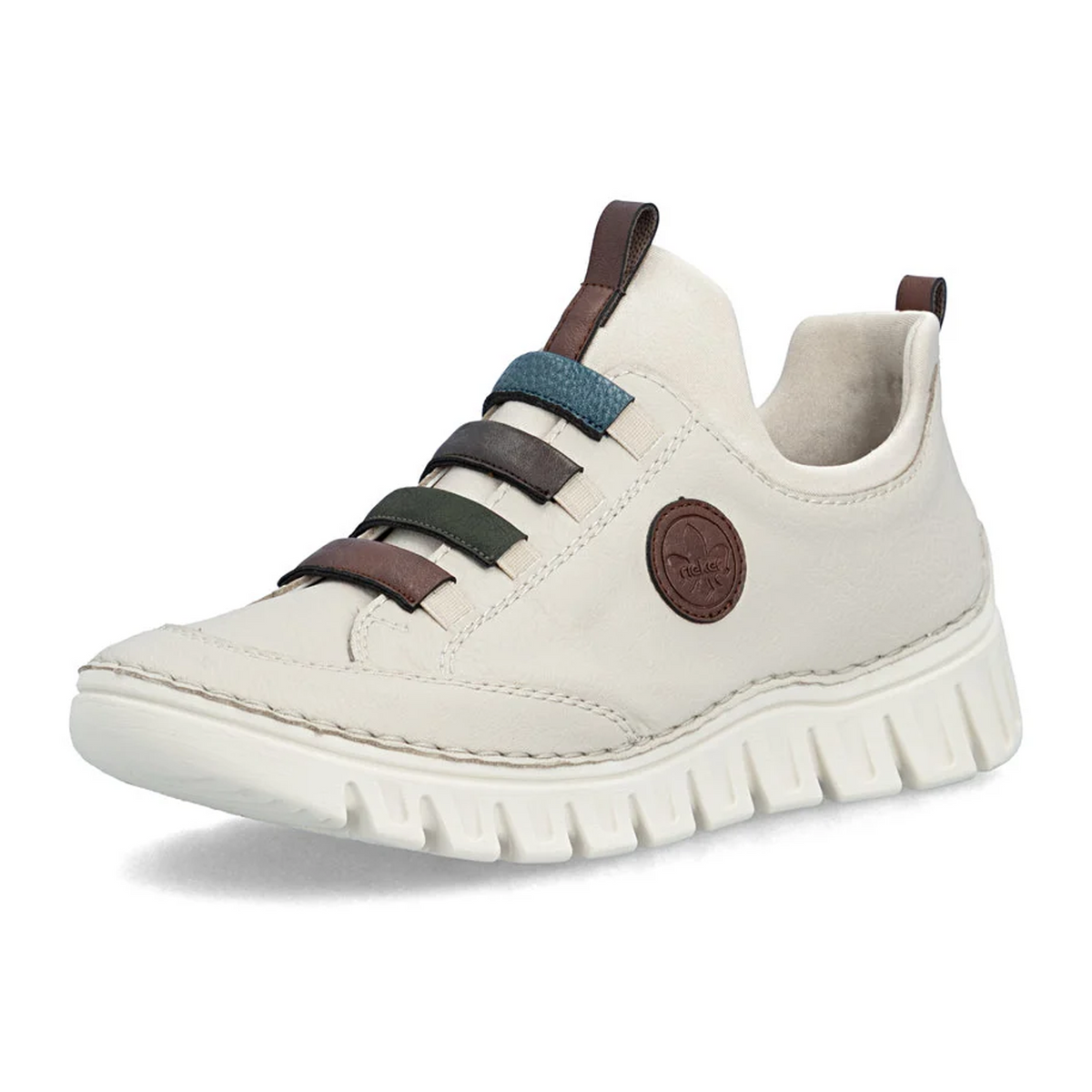 Rieker Angela 57550 Sneaker (Women) - Crema/Chestnut