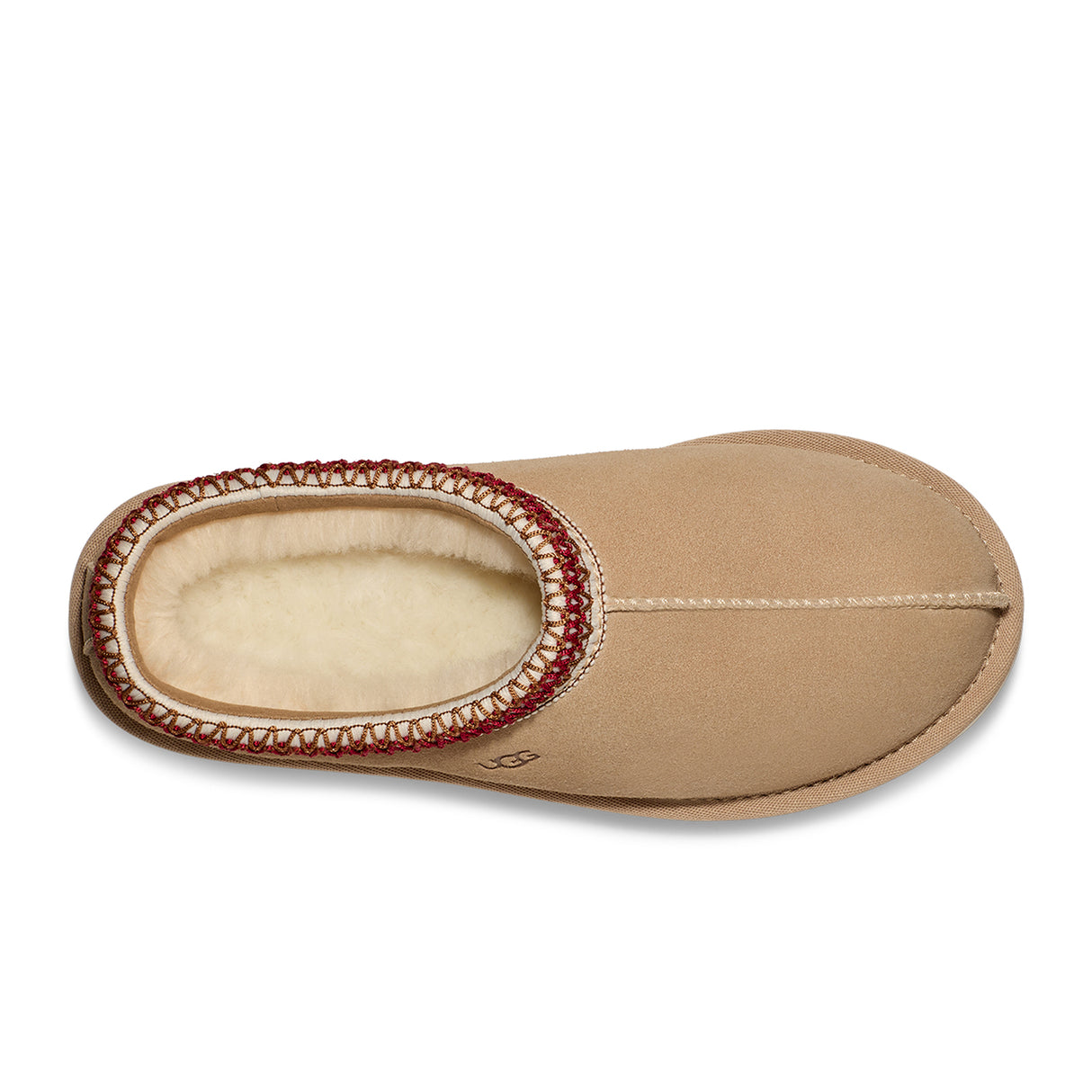 UGG® Tasman (Women) - Sand/Dark Cherry Dress-Casual - Slipper - The Heel Shoe Fitters
