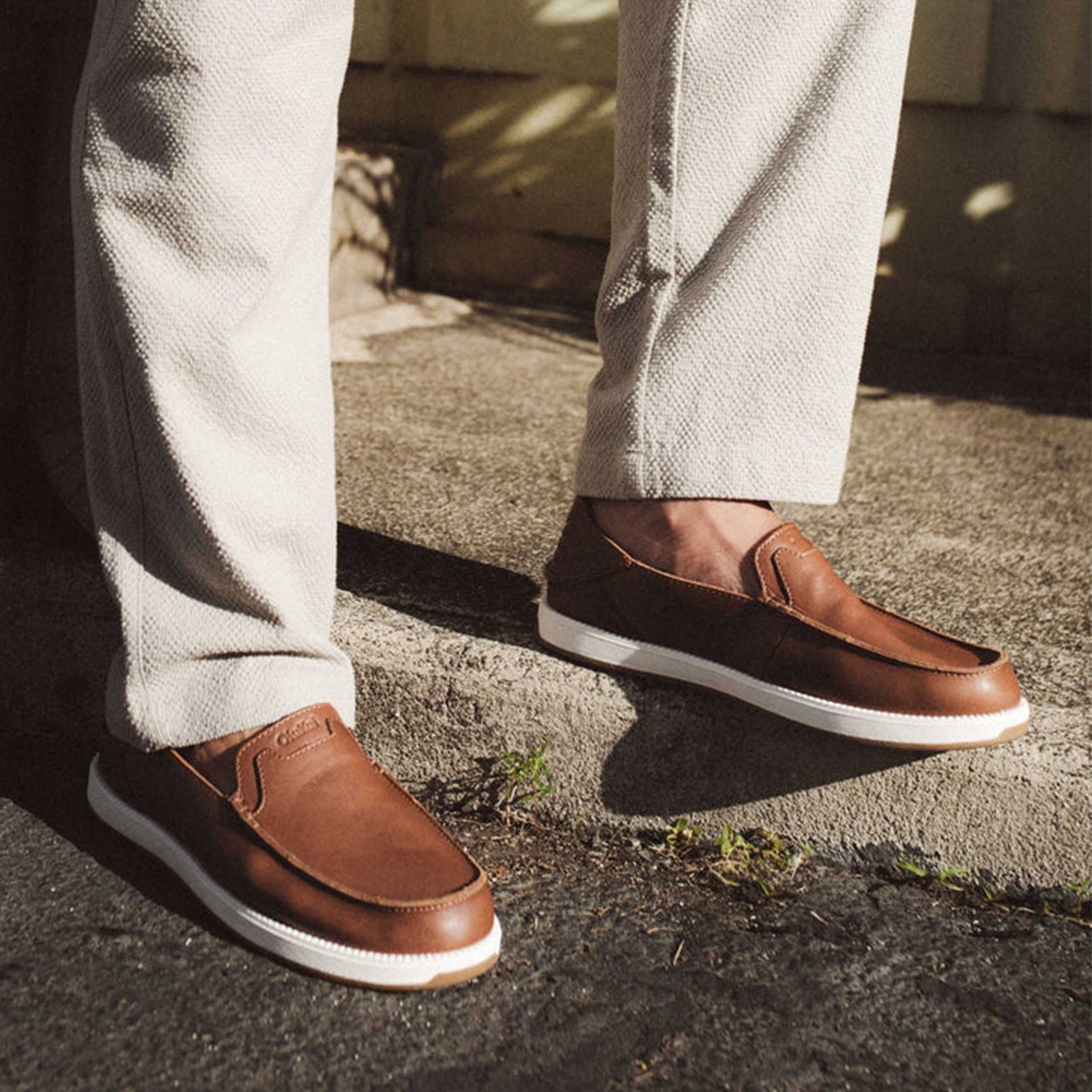OluKai Kakaha Nia Slip On (Men) - Fox/Fox Dress-Casual - Loafers - The Heel Shoe Fitters