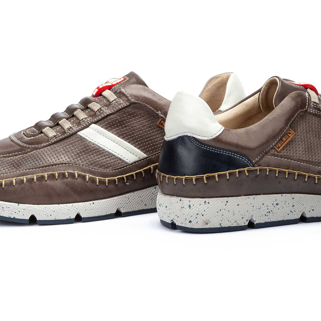 Pikolinos Fuencarrel M4U-6046C1 Sneaker (Men) - Dark Grey Leather Athletic - Casual - Slip On - The Heel Shoe Fitters