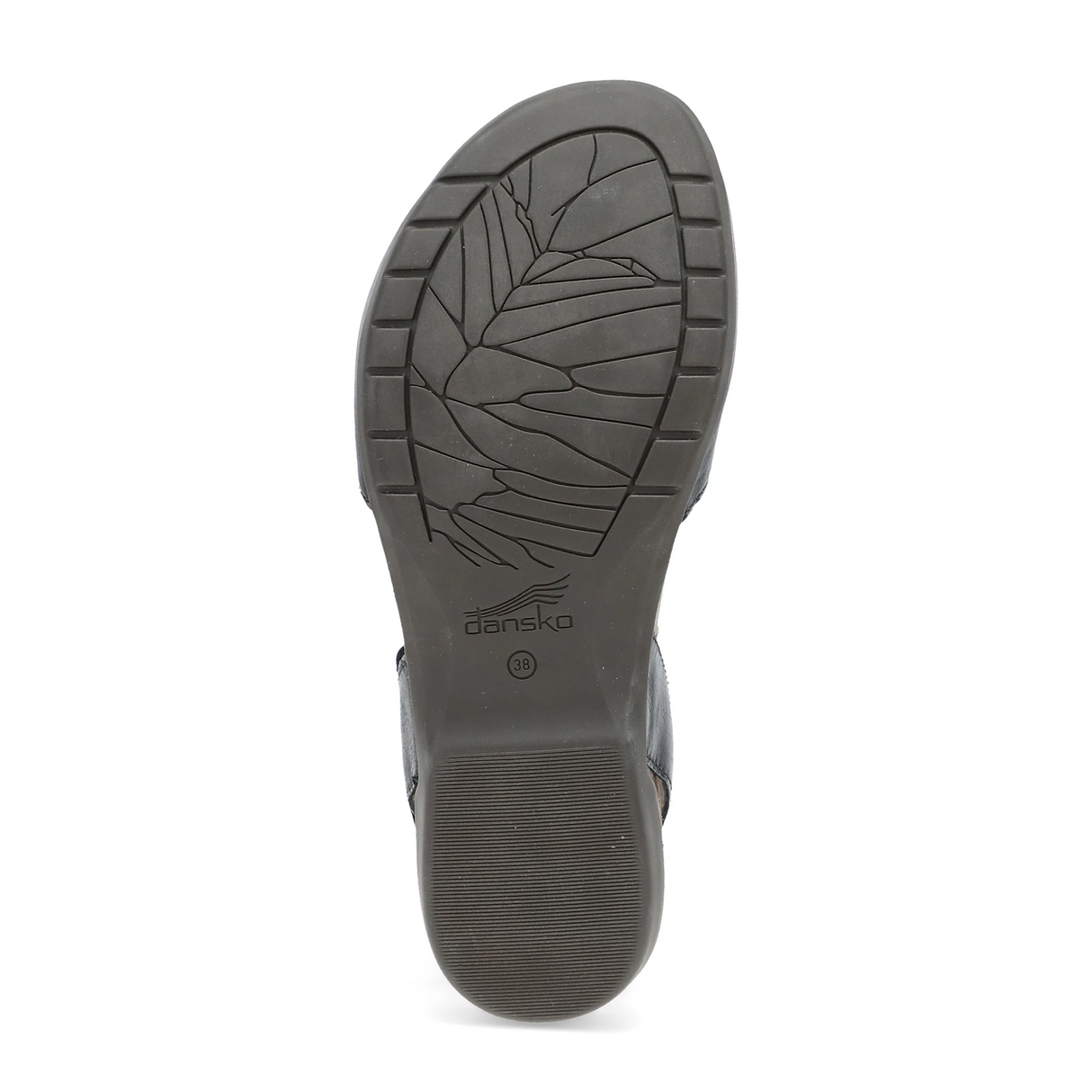 Dansko Rowan Backstrap Sandal (Women) - Black Waxy Burnished Dress-Casual - Flat - The Heel Shoe Fitters