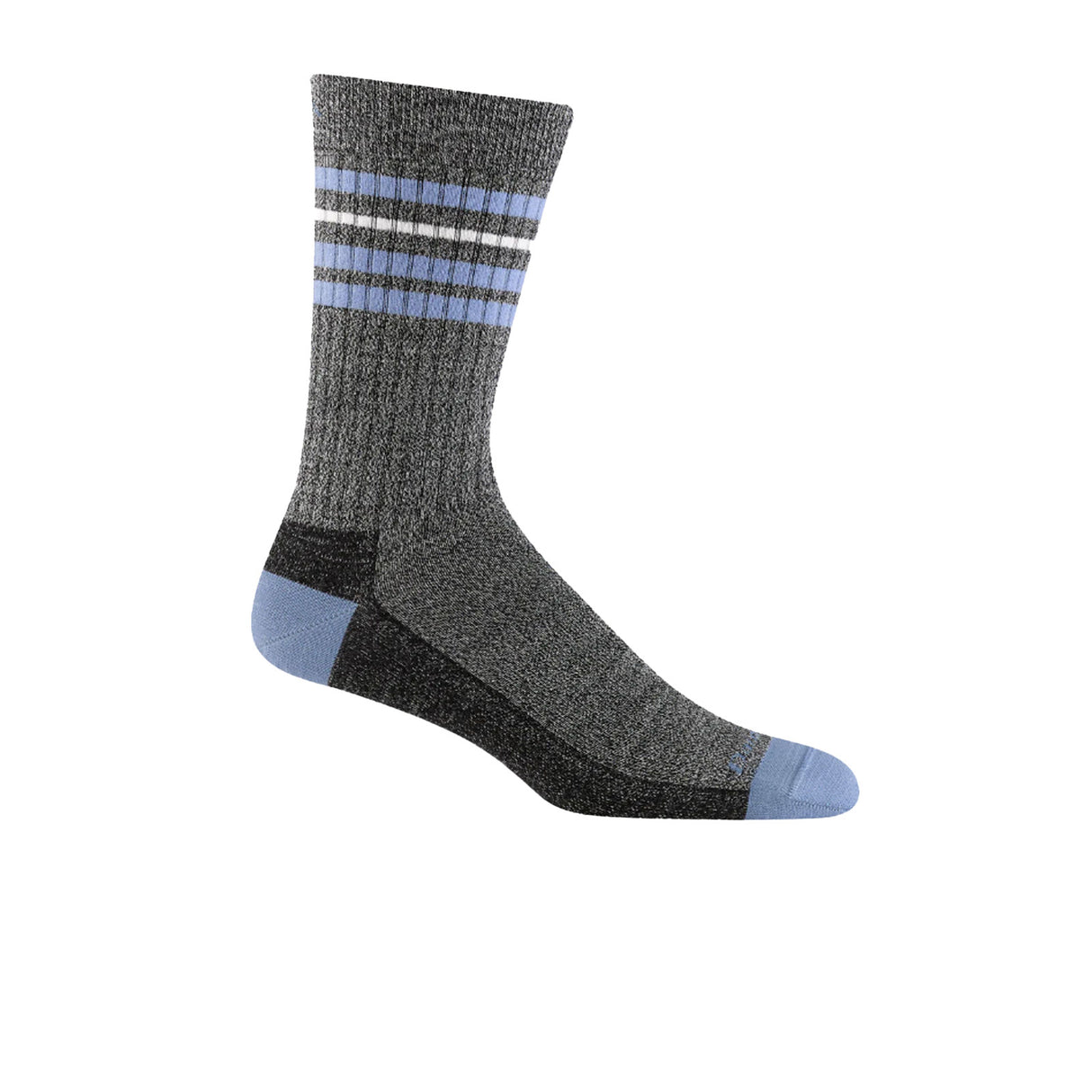 Darn Tough Letterman Lightweight Crew Sock (Men) - Granite Accessories - Socks - Performance - The Heel Shoe Fitters