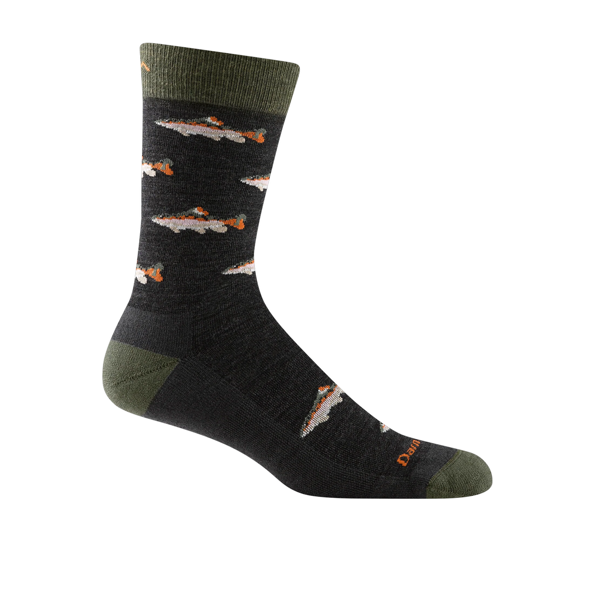 Darn Tough Spey Fly Crew Sock (Men) - Charcoal Accessories - Socks - Lifestyle - The Heel Shoe Fitters
