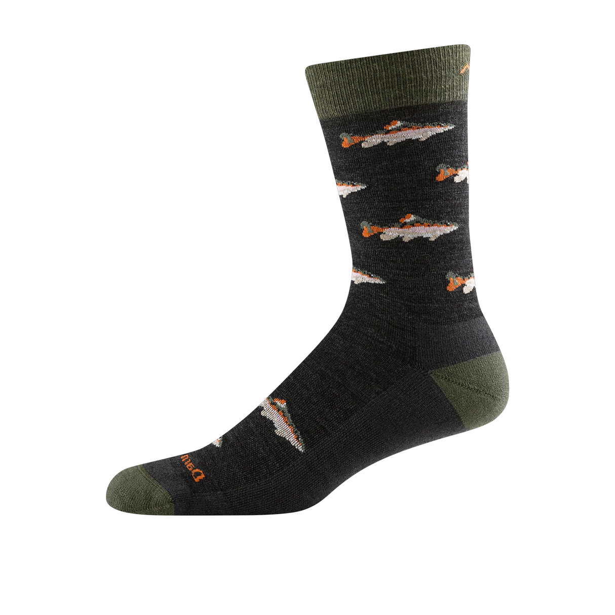 Darn Tough Spey Fly Crew Sock (Men) - Charcoal Accessories - Socks - Lifestyle - The Heel Shoe Fitters