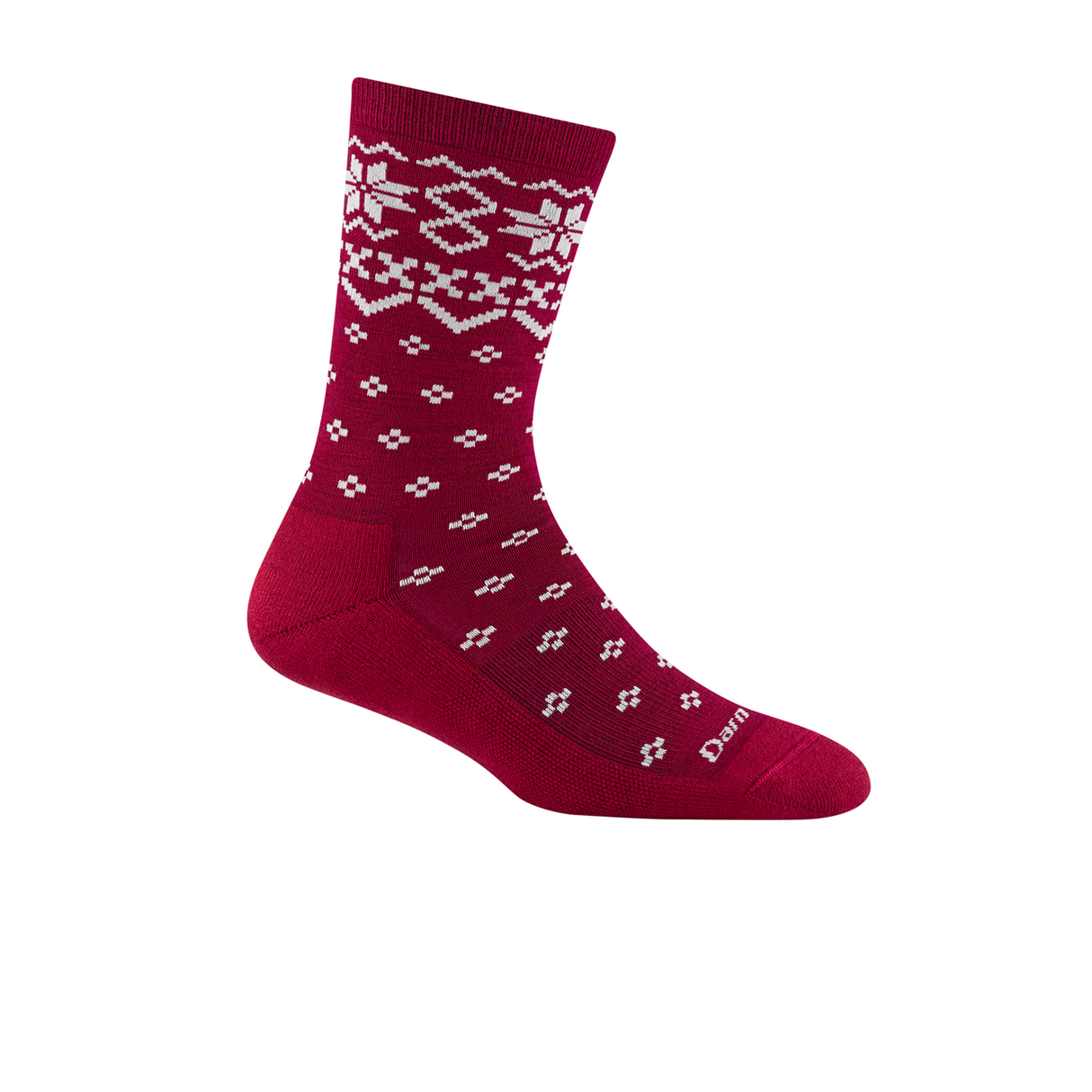 Darn Tough Shetland Lightweight Cushion Crew Sock (Women) - Burgundy Accessories - Socks - Lifestyle - The Heel Shoe Fitters