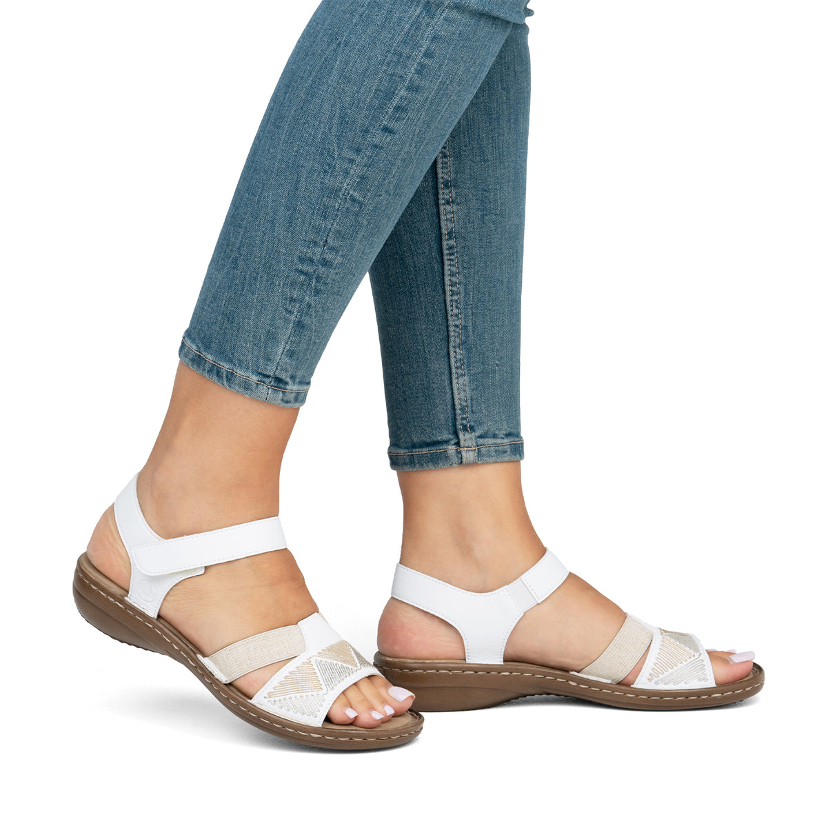 Rieker Regina 608C4-80 Backstrap Sandal (Women) - White Sandal - Backstrap - The Heel Shoe Fitters