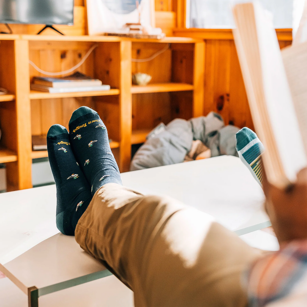 Darn Tough Duck Duck Moose Lightweight Crew Sock with Cushion (Men) - Eclipse Accessories - Socks - Lifestyle - The Heel Shoe Fitters