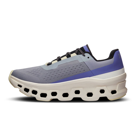 On Running Cloudmonster Running Shoe (Women) - Mist/Blueberry Athletic - Running - Cushion - The Heel Shoe Fitters
