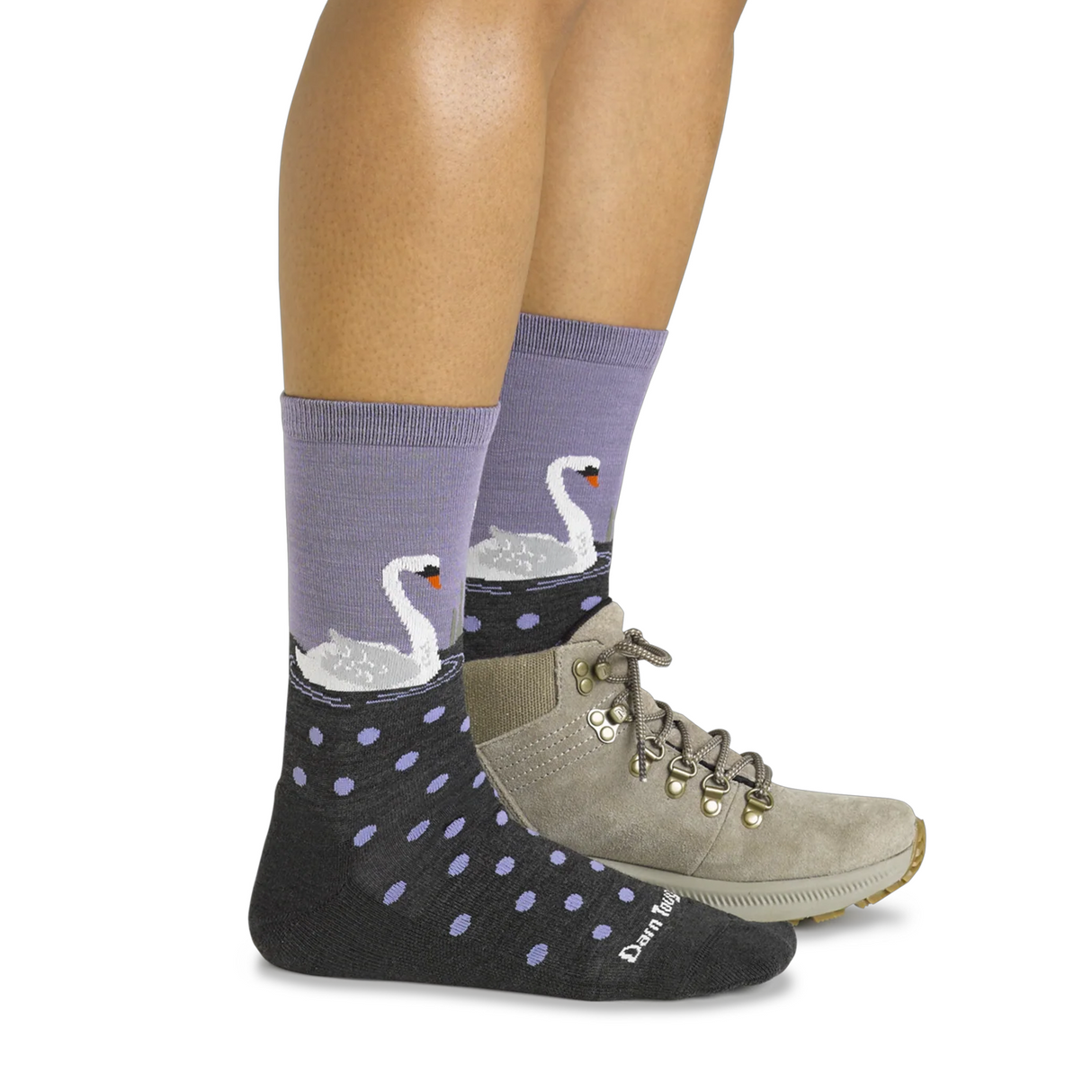 Darn Tough Wild Life Lightweight Crew Sock with Cushion (Women) - Charcoal Accessories - Socks - Lifestyle - The Heel Shoe Fitters