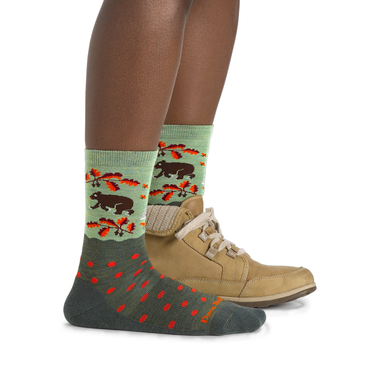 Darn Tough Wild Life Lightweight Crew Sock with Cushion (Women) - Forest Accessories - Socks - Lifestyle - The Heel Shoe Fitters
