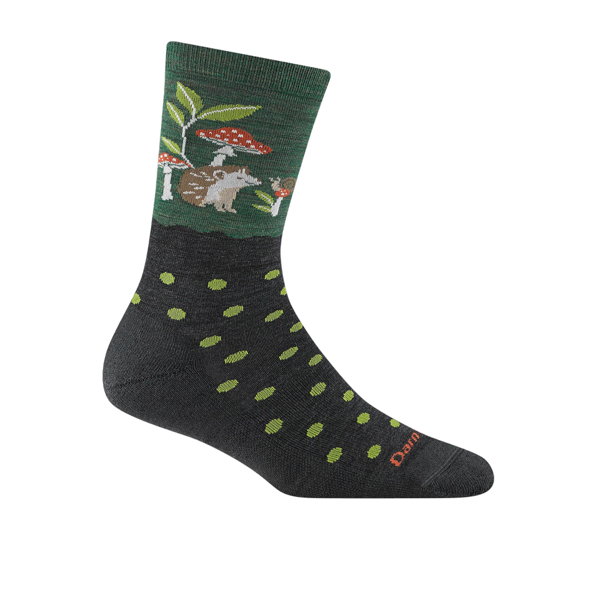Darn Tough Wild Life Lightweight Cushion Crew Sock (Women) - Hedgehog Moss Accessories - Socks - Lifestyle - The Heel Shoe Fitters