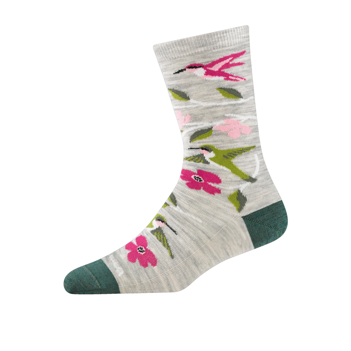 Darn Tough Birds of a Feather Crew Sock (Women) - Ash Accessories - Socks - Lifestyle - The Heel Shoe Fitters