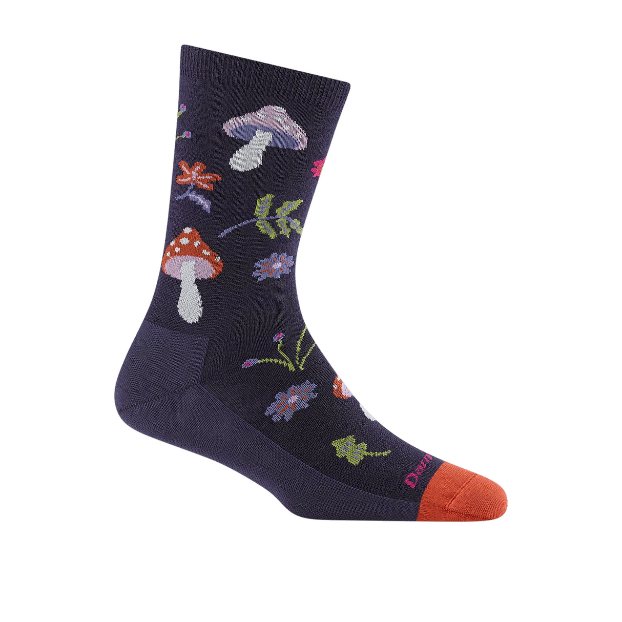 Darn Tough Socks Shroom Bloom Lightweight Crew (Women) - Blackberry Accessories - Socks - Lifestyle - The Heel Shoe Fitters