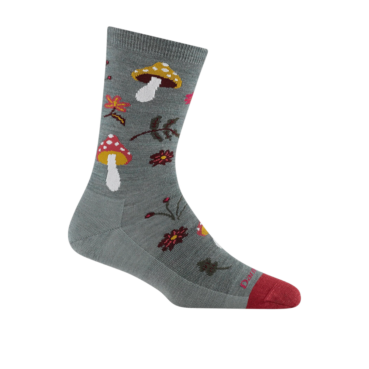 Darn Tough Socks Shroom Bloom Lightweight Crew (Women) - Seafoam Accessories - Socks - Lifestyle - The Heel Shoe Fitters