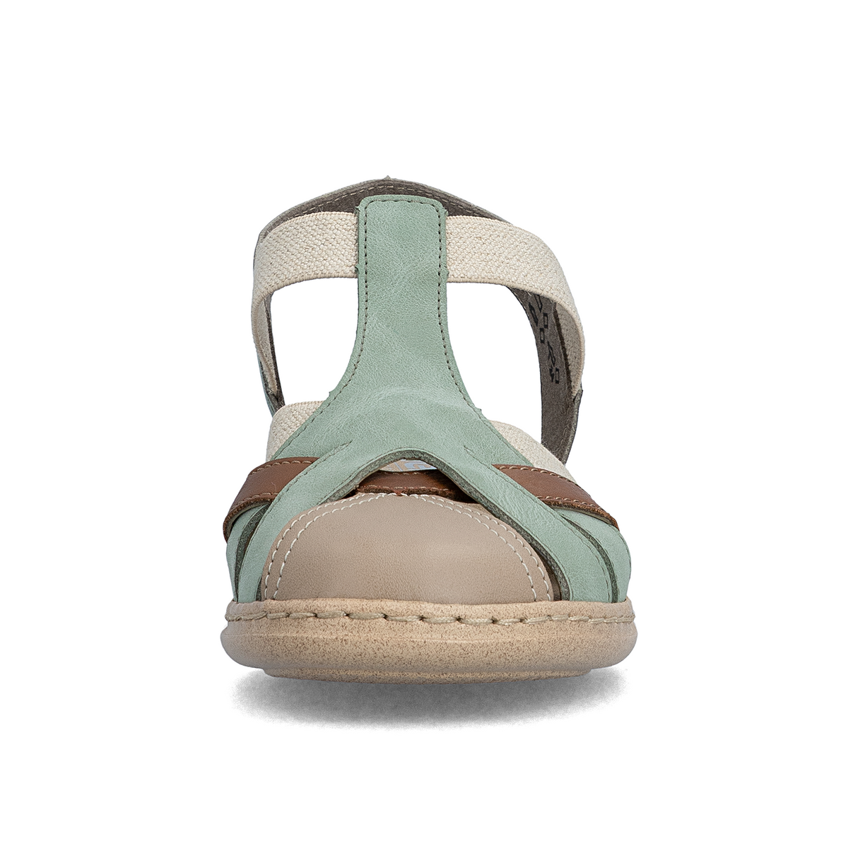Rieker Regina 52 Backstrap Sandal (Women) - Beige/Cayenne/Mint Sandal - Backstrap - The Heel Shoe Fitters