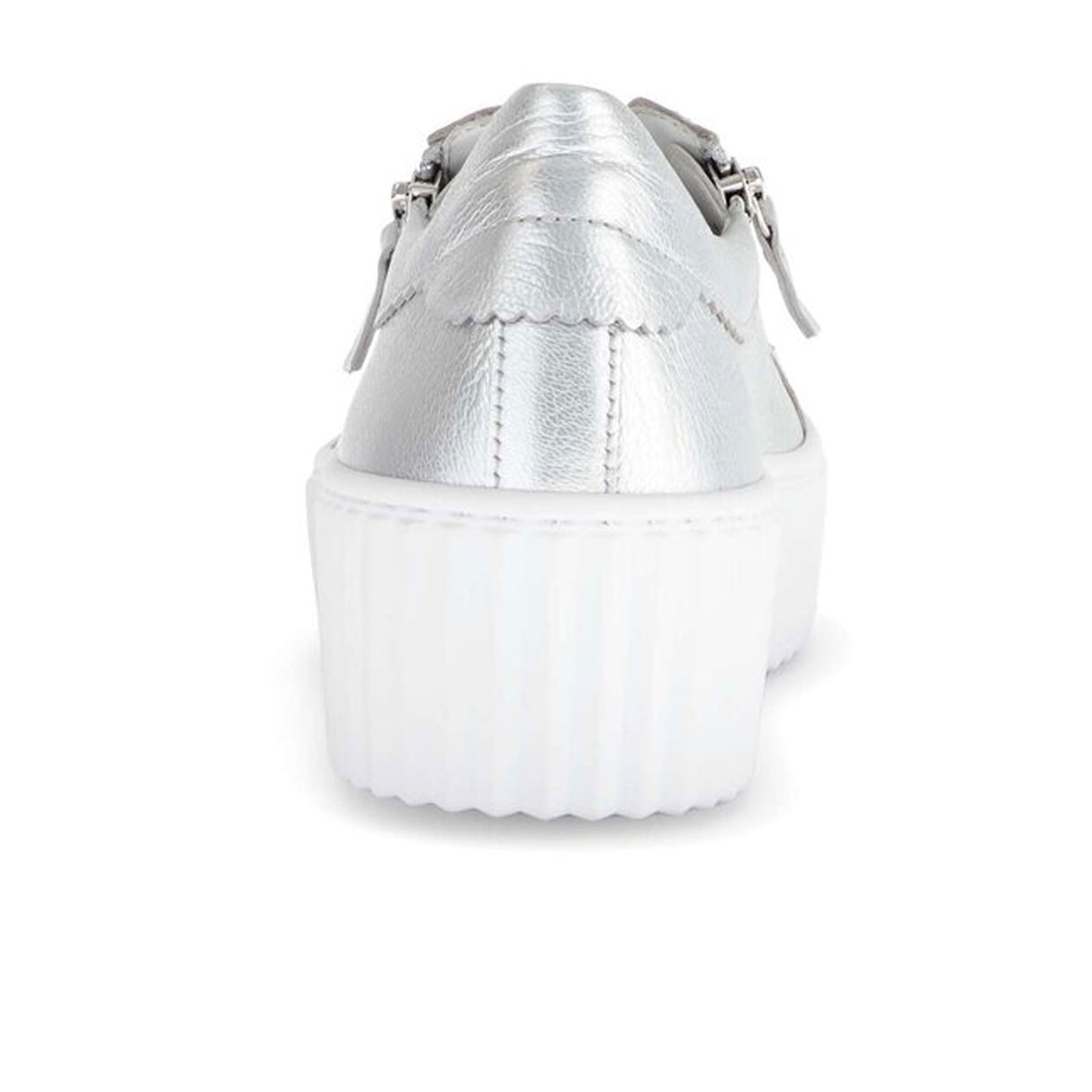 Gabor 200 Double Zip Platform Sneaker (Women) - Metal Cervo/Silber Athletic - Casual - Lace Up - The Heel Shoe Fitters