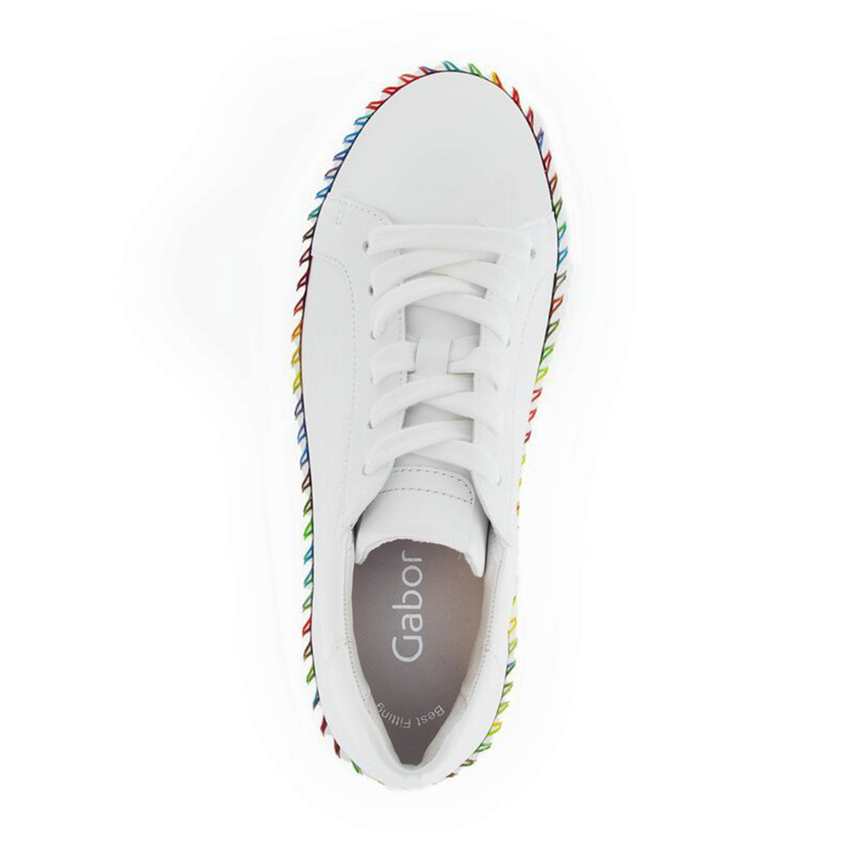 Gabor 240 Platform Sneaker (Women) - Nappa/Weiss Athletic - Casual - Lace Up - The Heel Shoe Fitters